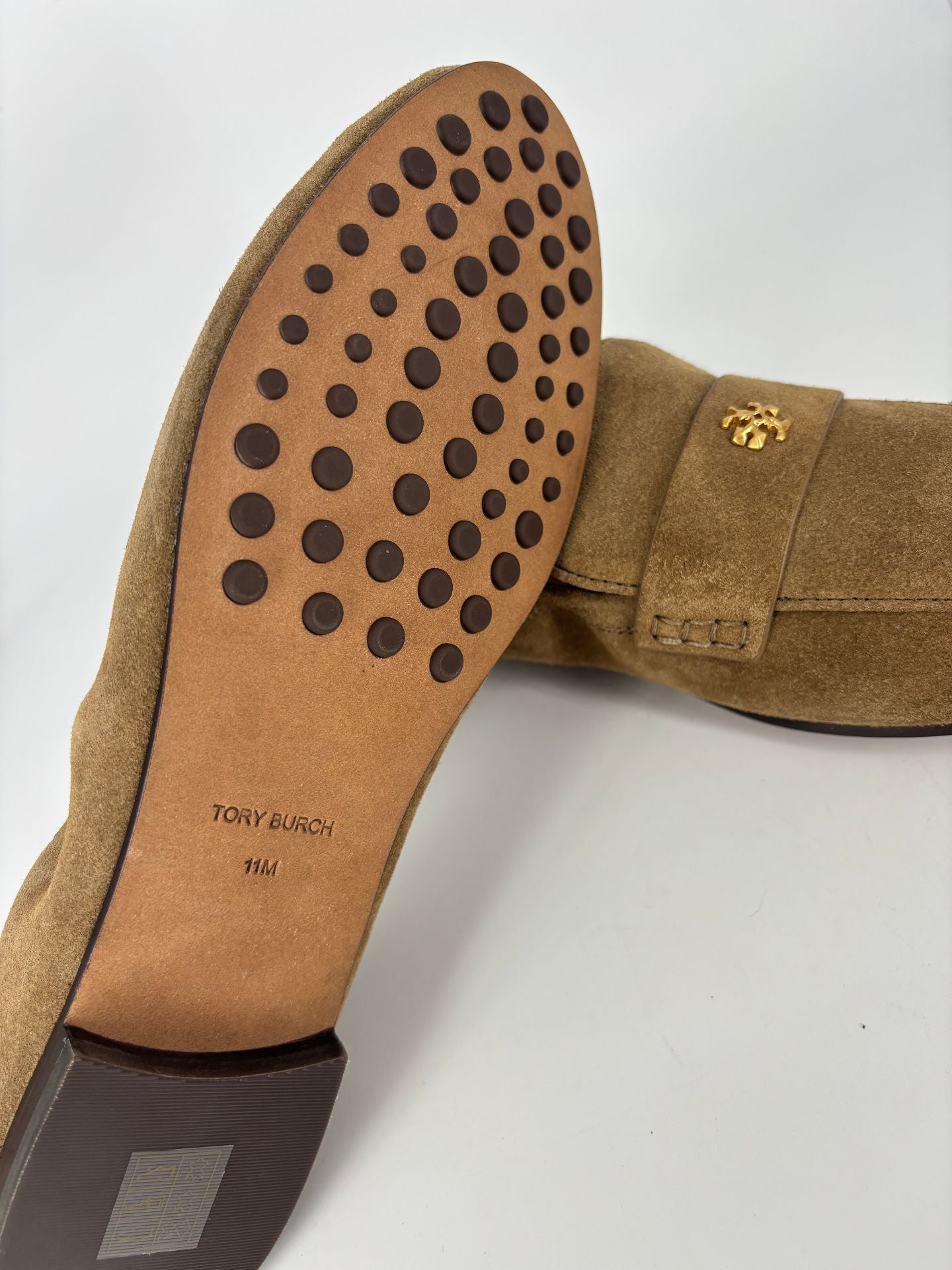 Mocassins Tory Burch Ballet Loafer daim river rock talon plat – T.41-10