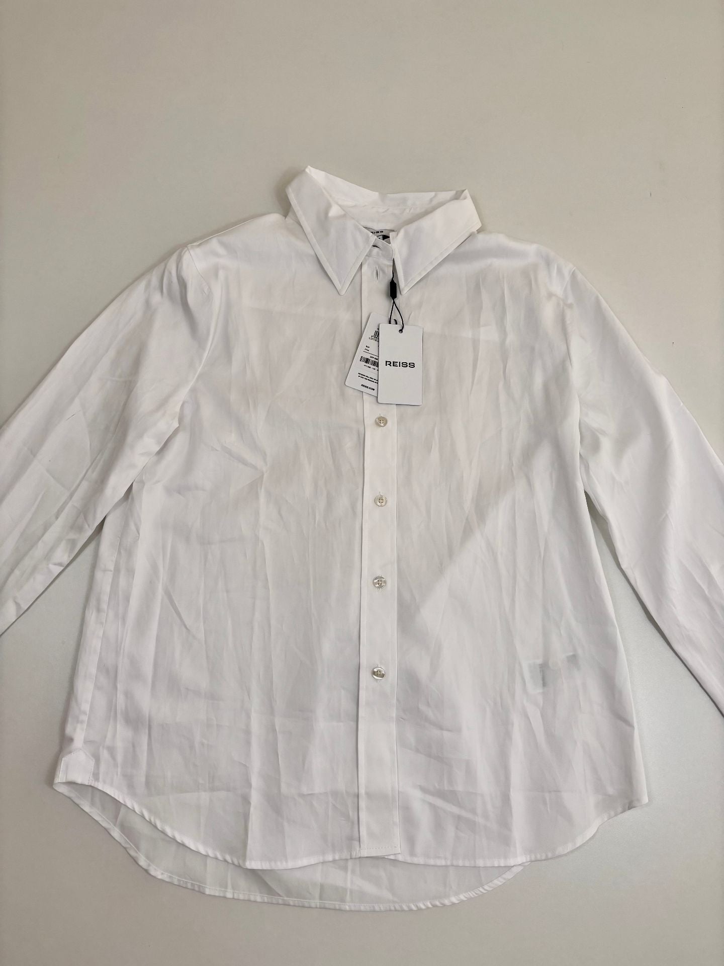 Chemise Reiss coton blanc oversize boutons nacre – T.40-6
