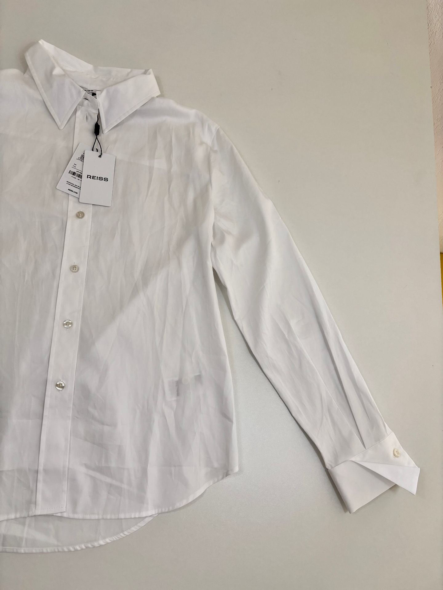 Chemise Reiss coton blanc oversize boutons nacre – T.40-2
