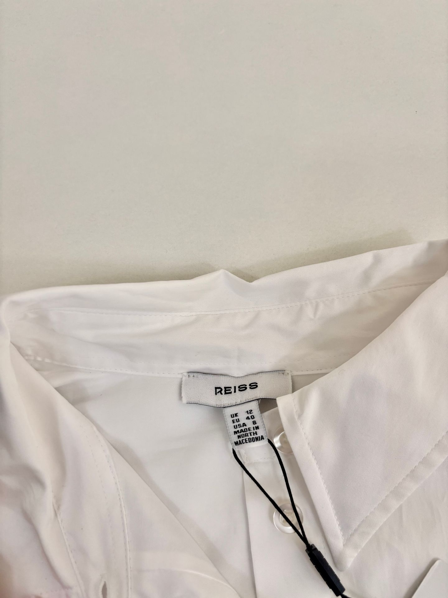 Chemise Reiss coton blanc oversize boutons nacre – T.40-5