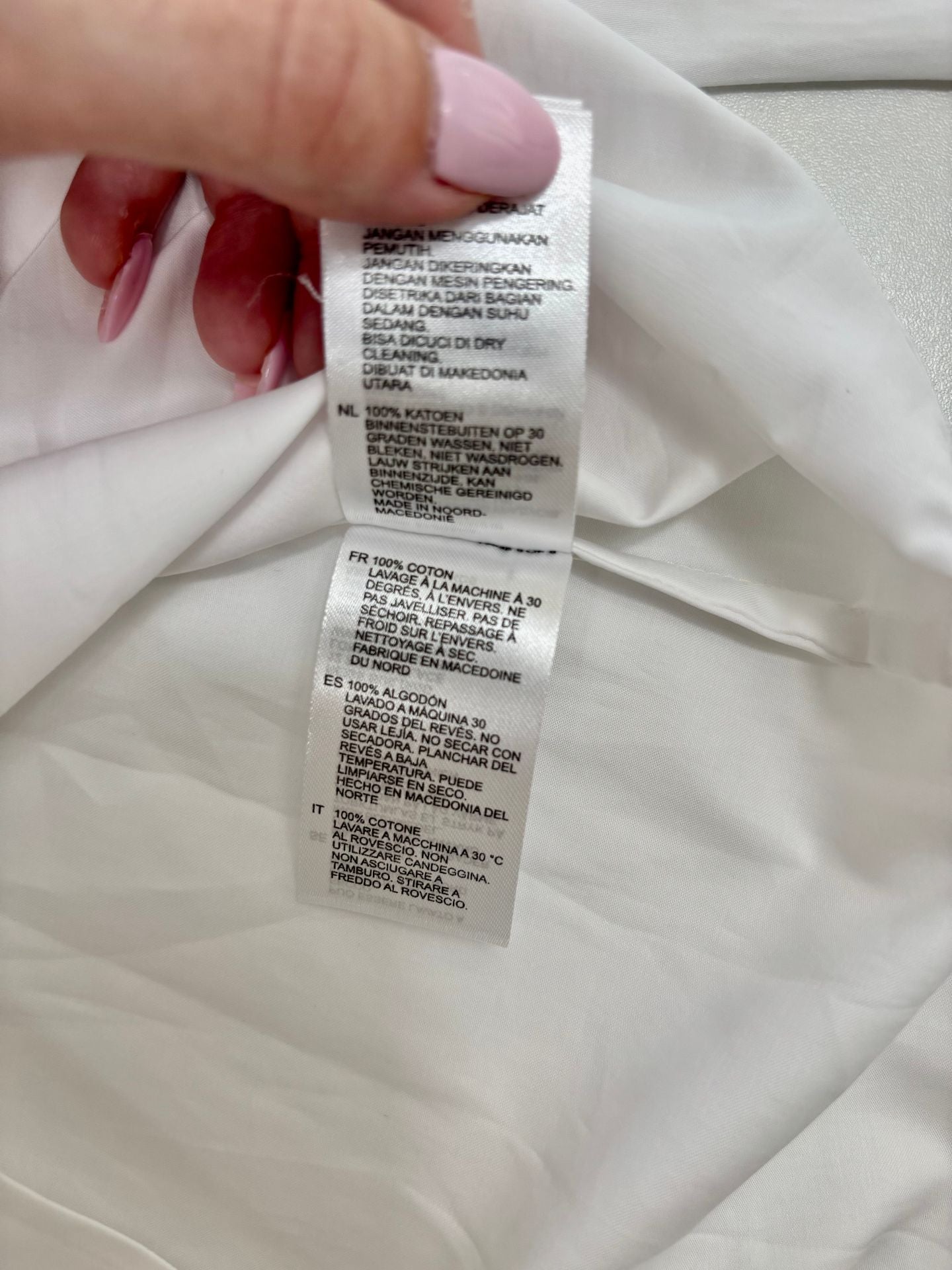 Chemise Reiss coton blanc oversize boutons nacre – T.40-8