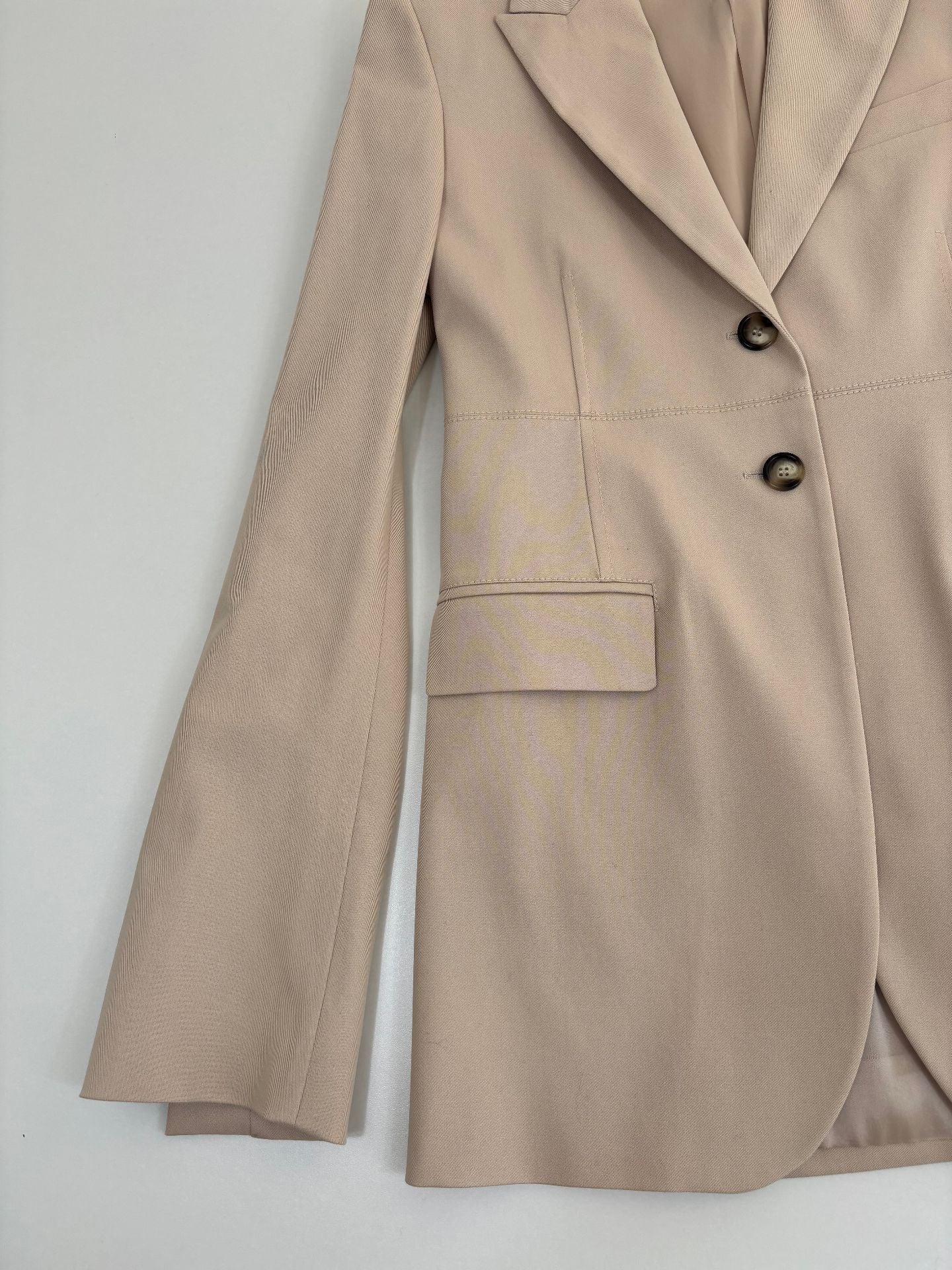 Blazer Sportmax Mela beige sable double boutonnage ornement diamant doré – T.42-3