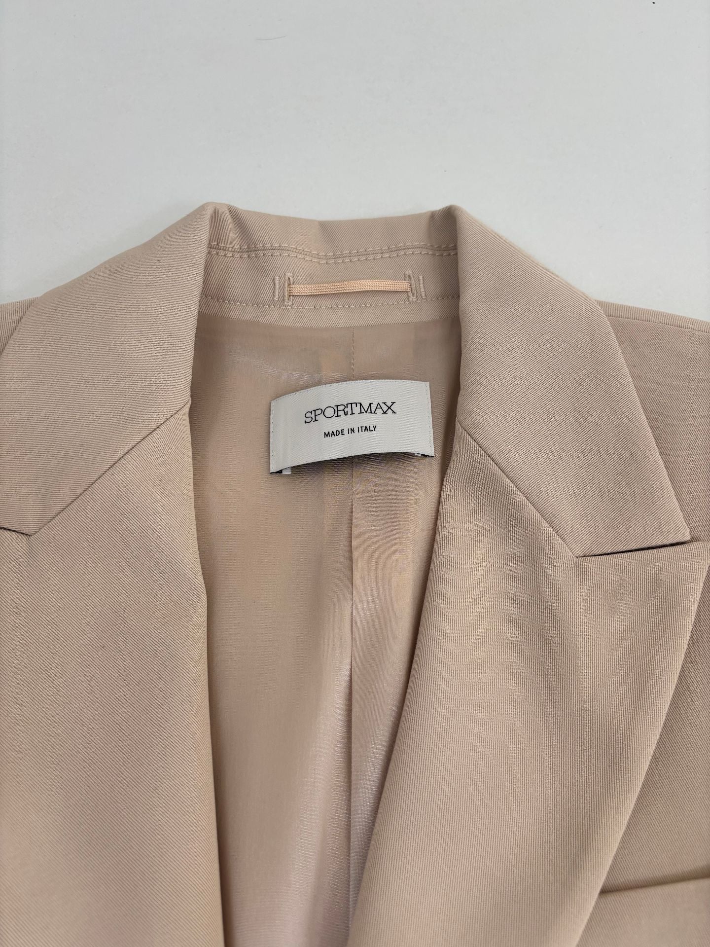 Blazer Sportmax Mela beige sable double boutonnage ornement diamant doré – T.42-6