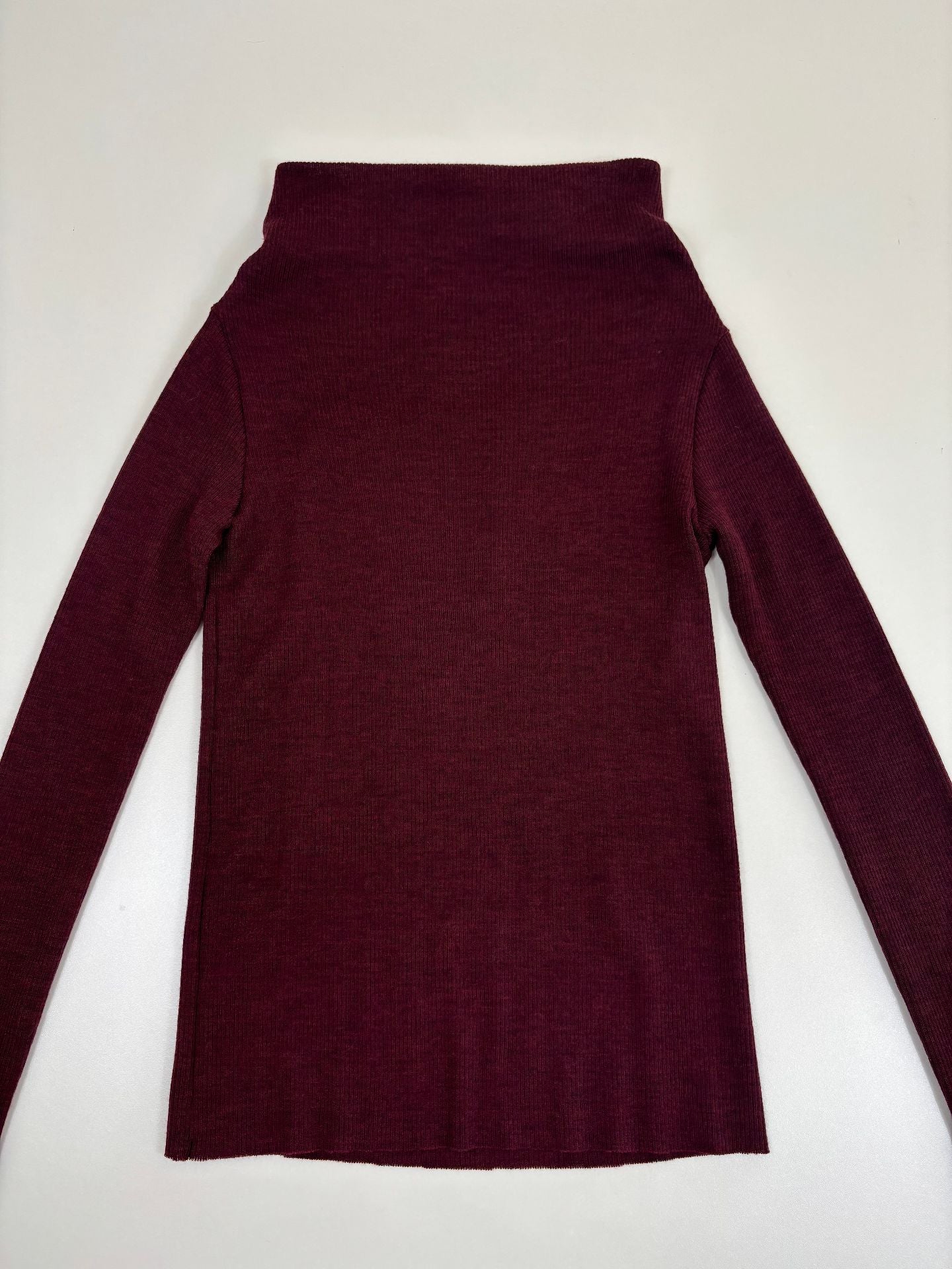 Pull Y's Yohji Yamamoto col bénitier bordeaux maille fine – T.38-2
