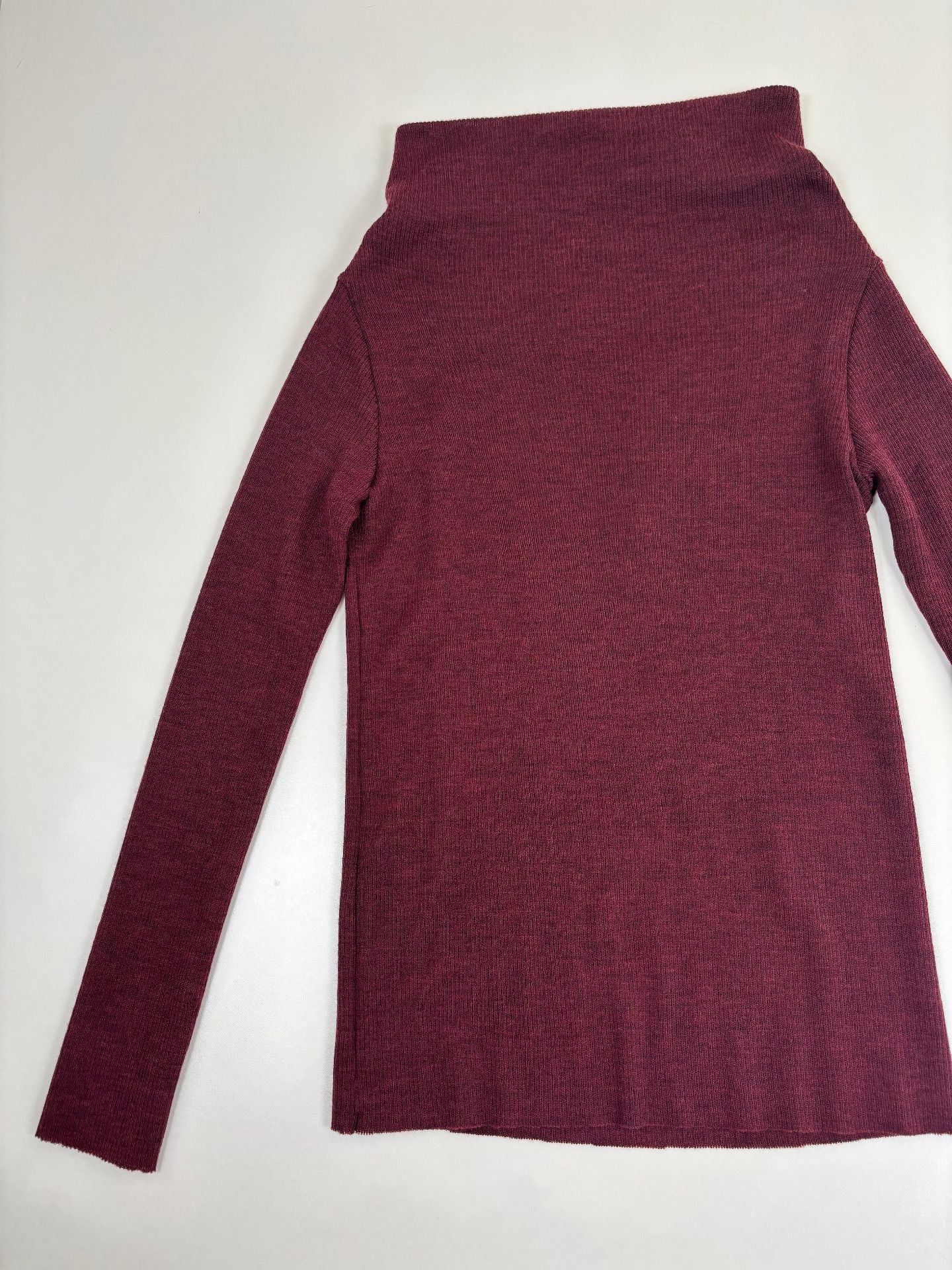 Pull Y's Yohji Yamamoto col bénitier bordeaux maille fine – T.38-3