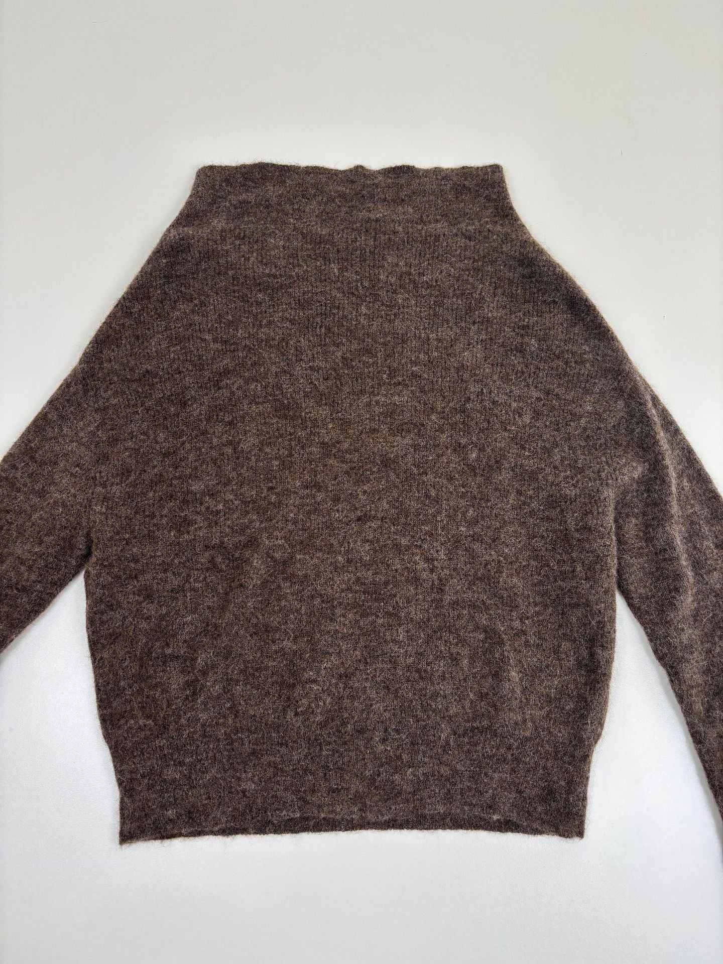 Pull Ralph Lauren Purple Label col châle oversize soie cachemire taupe chiné – T.XL-9