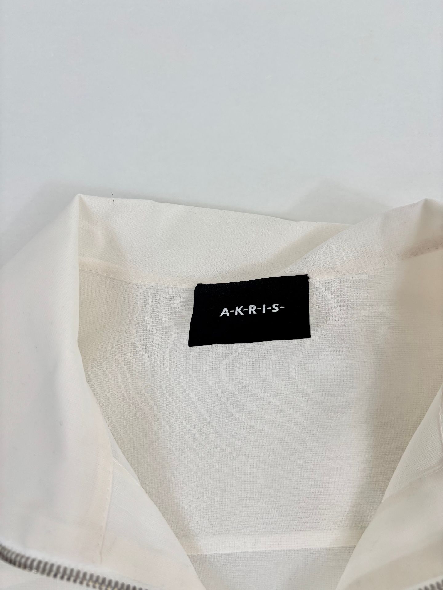Veste Akris Philia en organza de soie blanc zippée – T.40-7