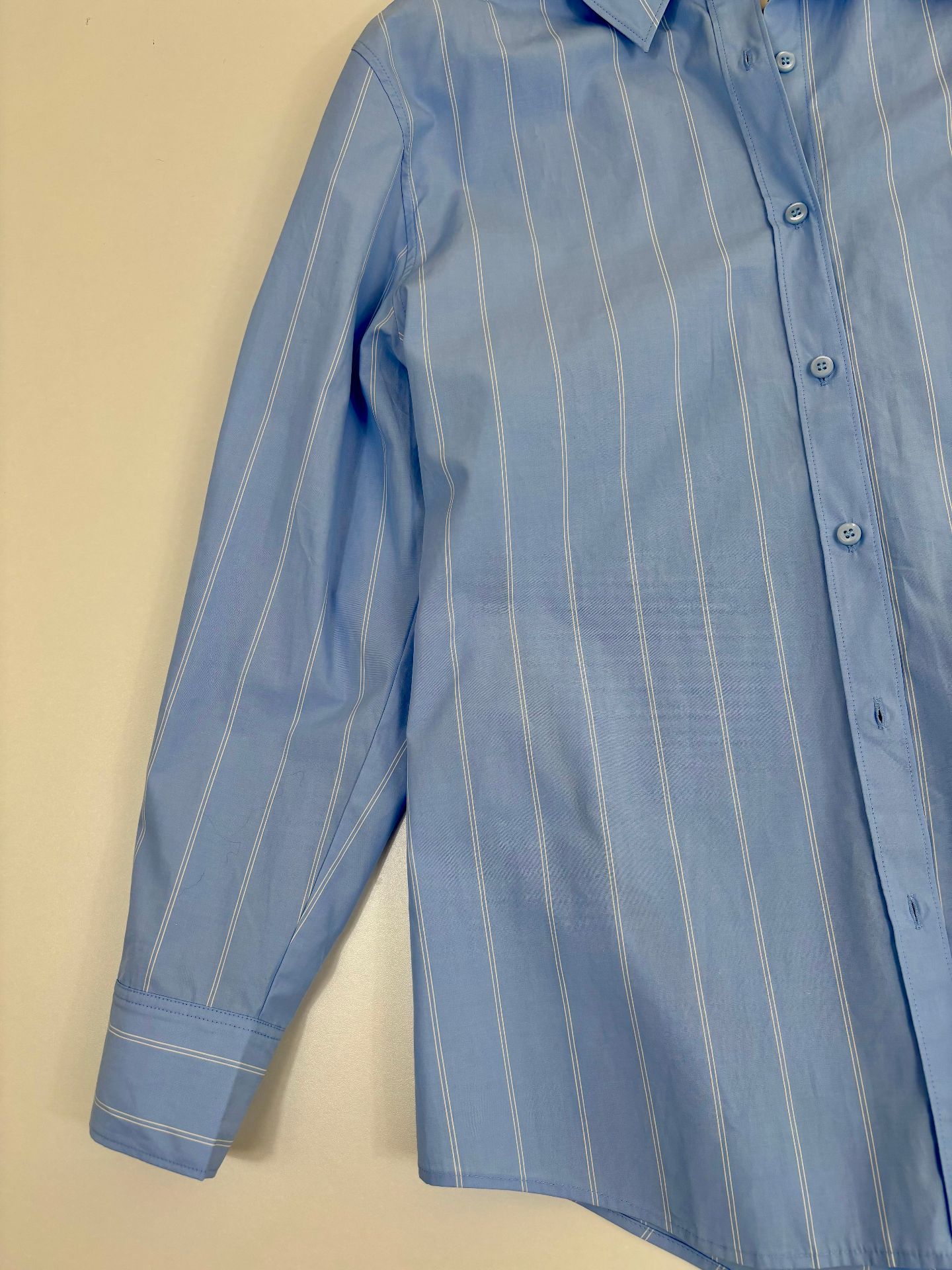 Chemise Calvin Klein Shirt Regular Fit coton chambray blue rayures blanches – T.42-2