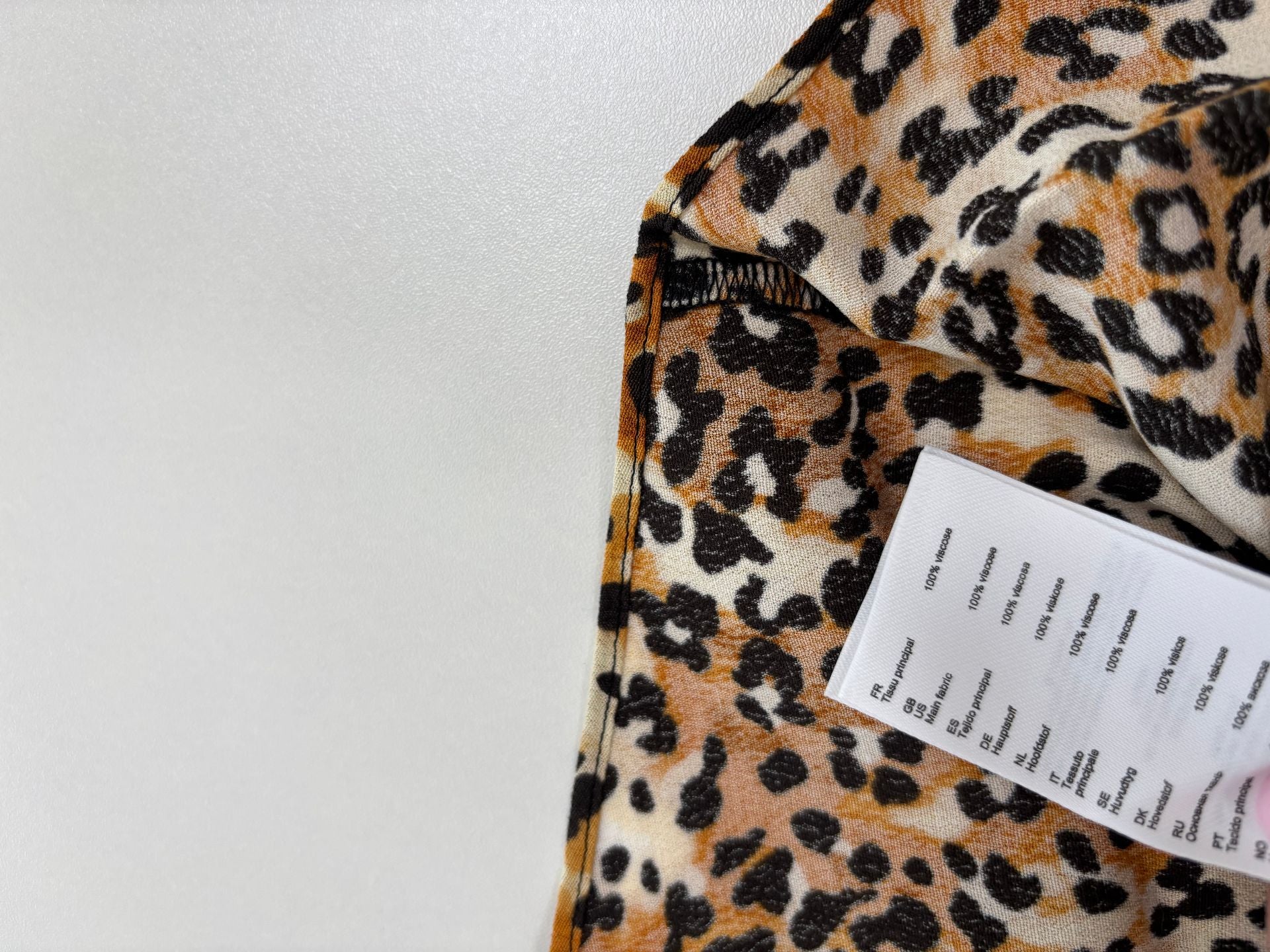 Jupe midi léopard Maje viscose évasée fente – T.34 – Neuve-6