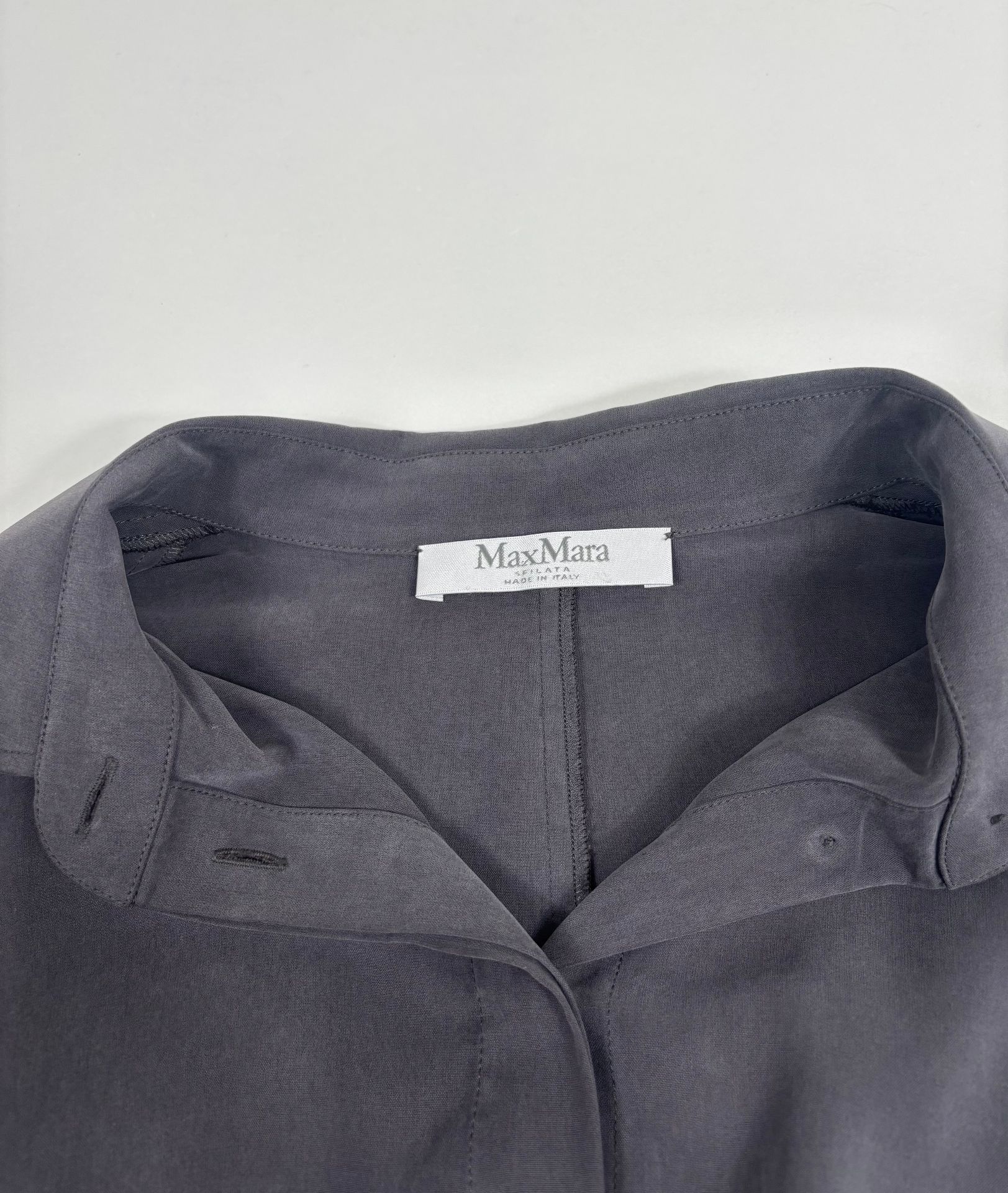 Body Max Mara en soie gris anthracite à manches chauve-souris – T.42-7