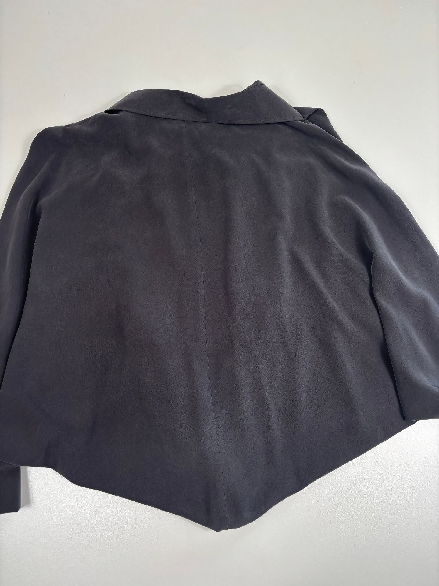Body Max Mara en soie gris anthracite à manches chauve-souris – T.42-8