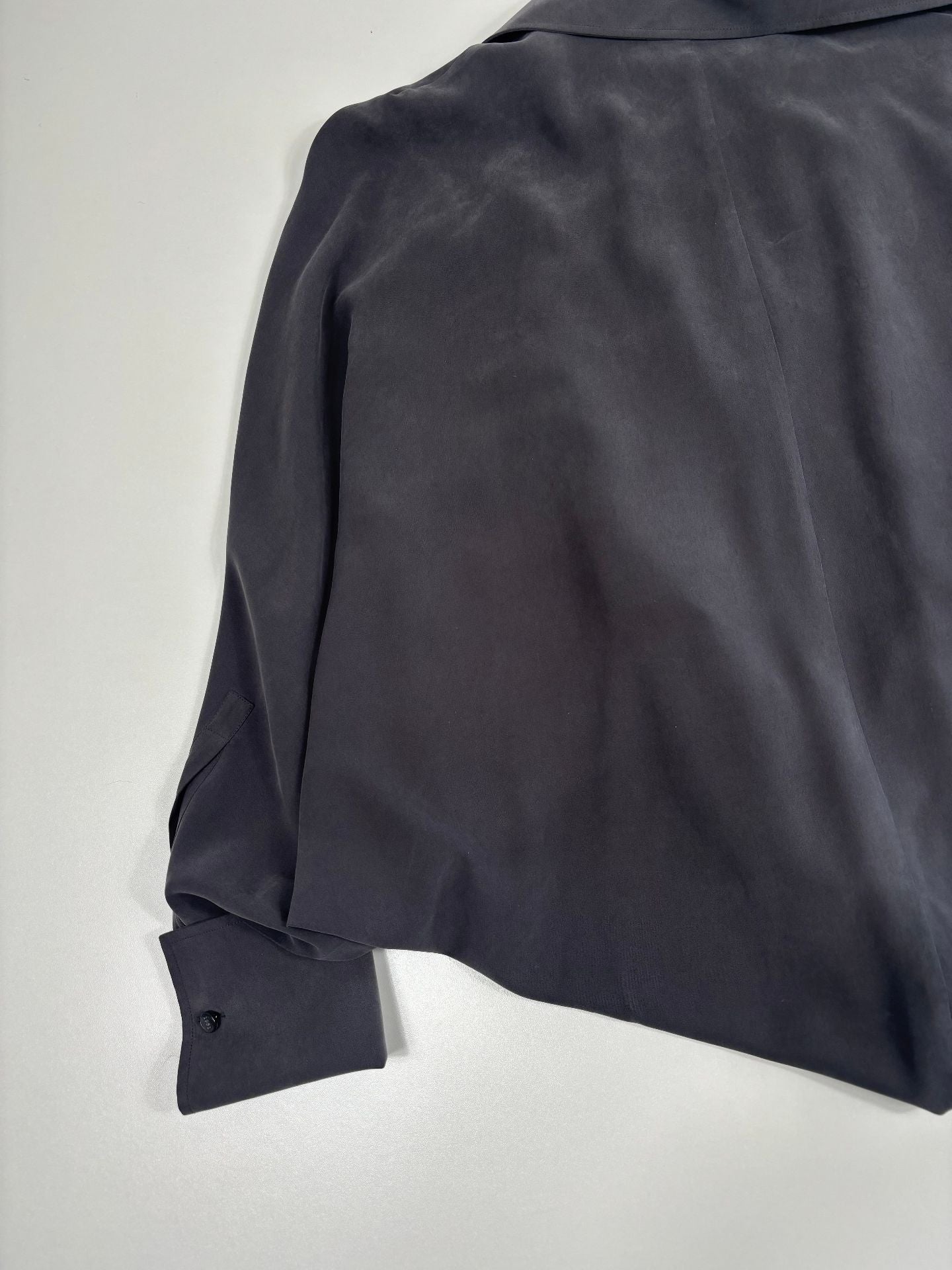 Body Max Mara en soie gris anthracite à manches chauve-souris – T.42-9