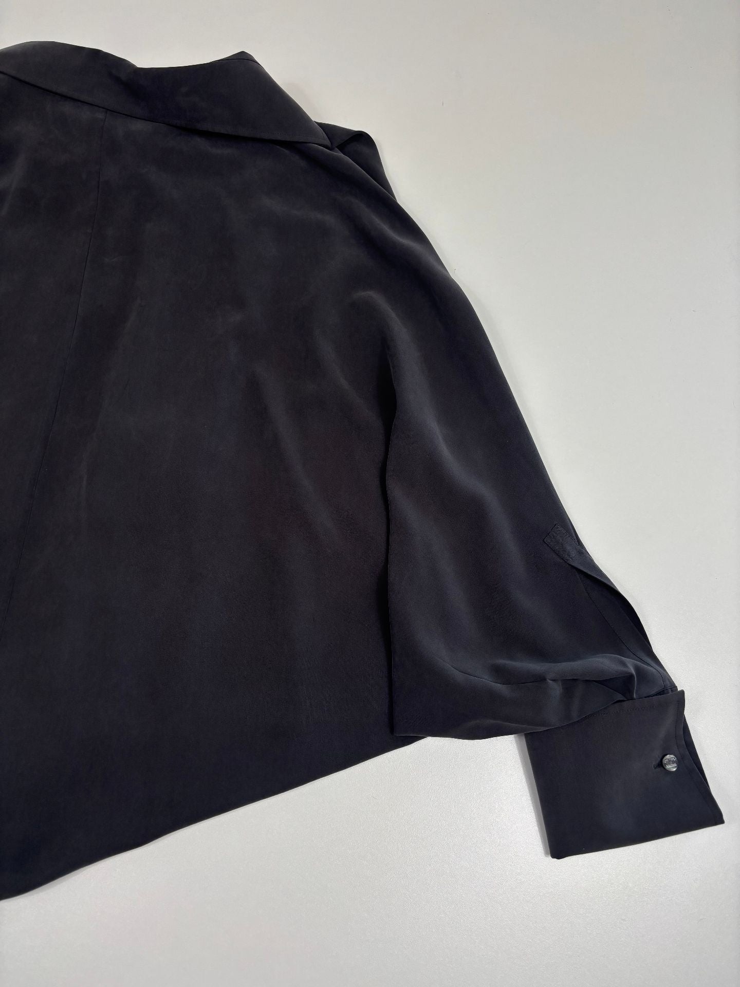 Body Max Mara en soie gris anthracite à manches chauve-souris – T.42-10