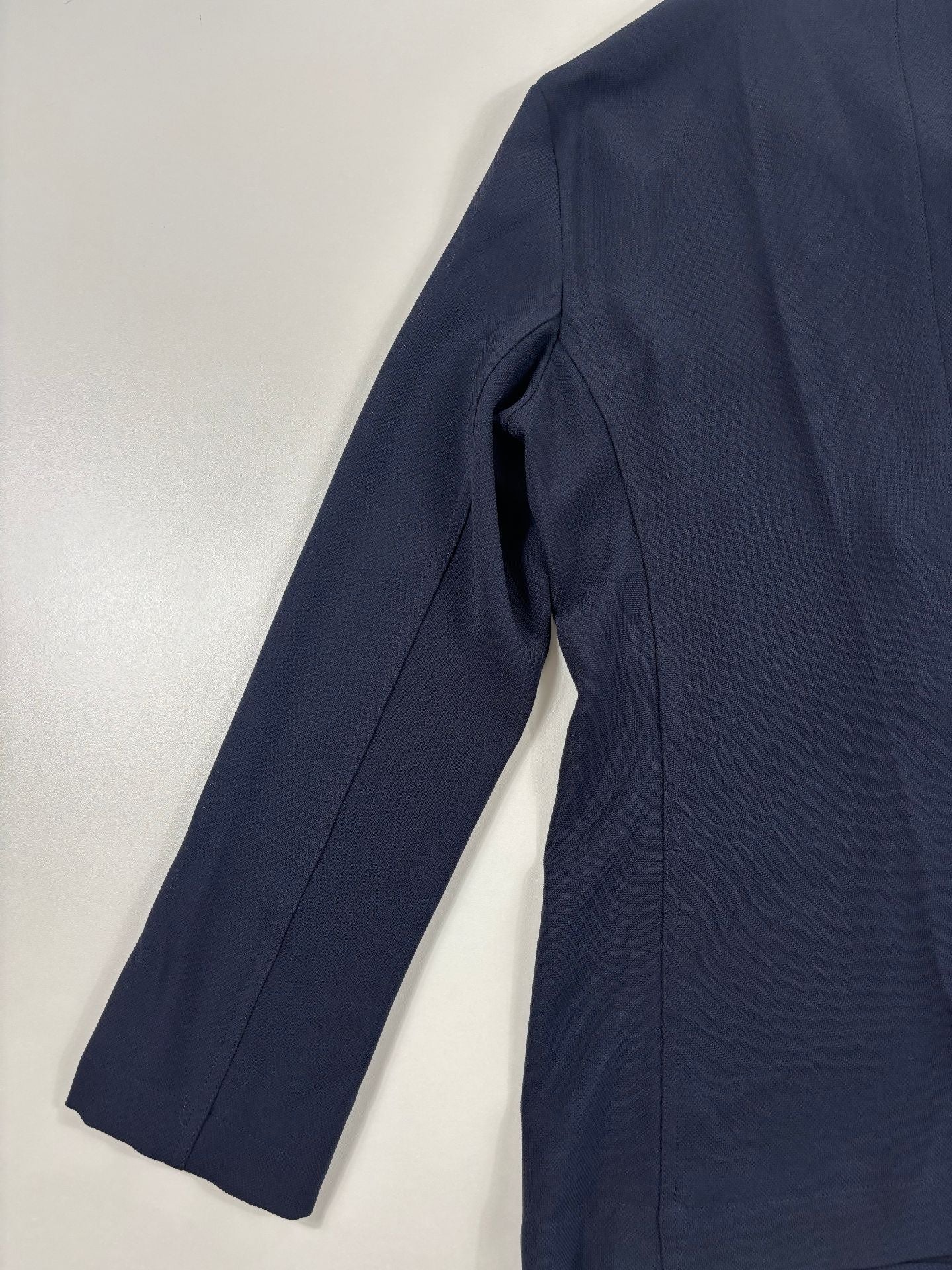 Veste Emporio Armani crêpe bleu marine col officier 4 boutons poches plaquées – T.40-7