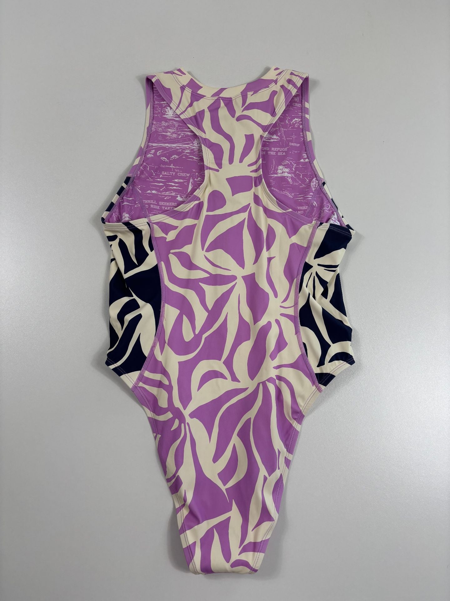 Maillot une pièce Salty Crew Ray Days Surf Suit floral lilas marine – T.L-5