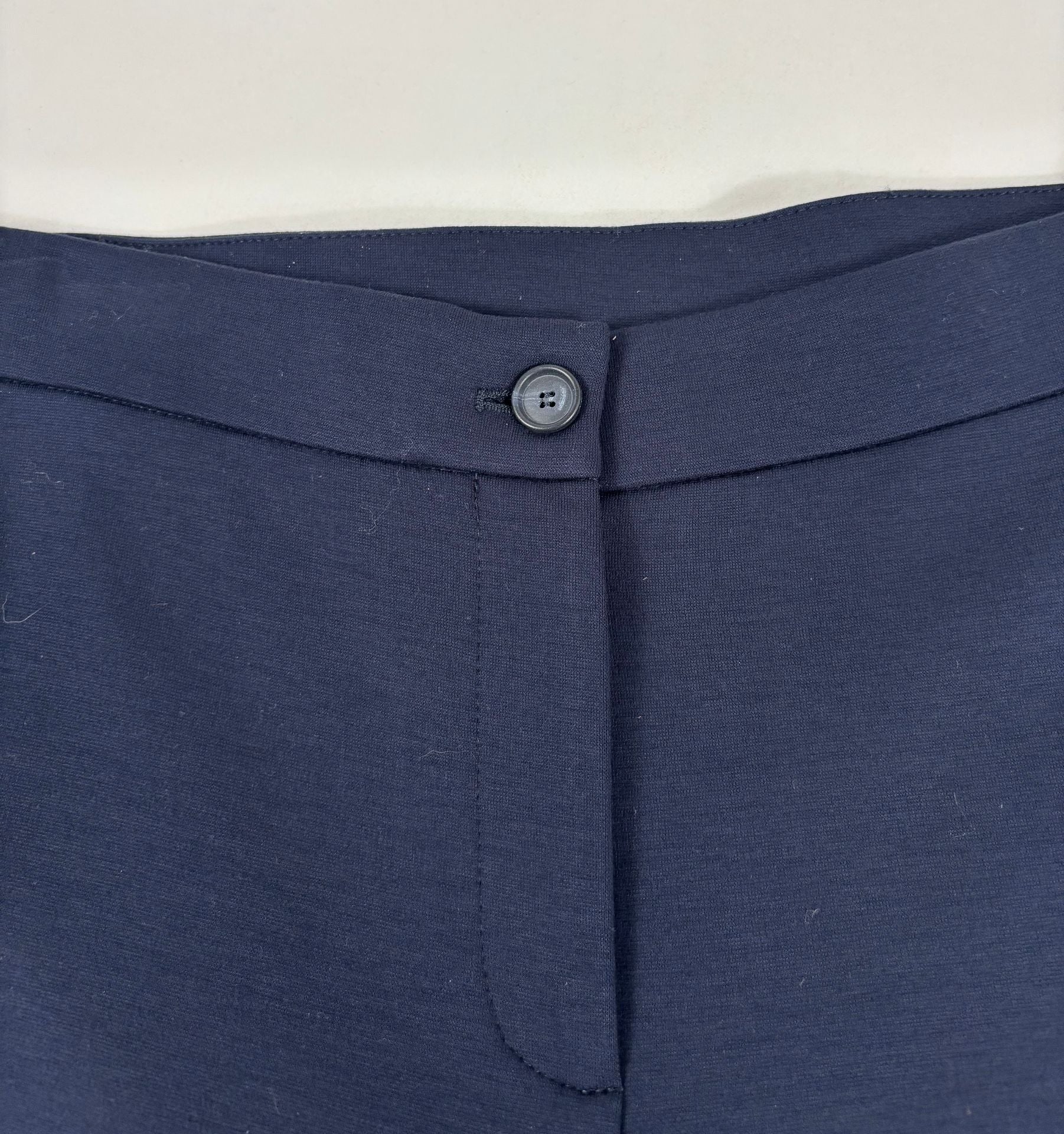 Pantalon Akris édition 100 Years bleu marine slim taille haute – T.36-2