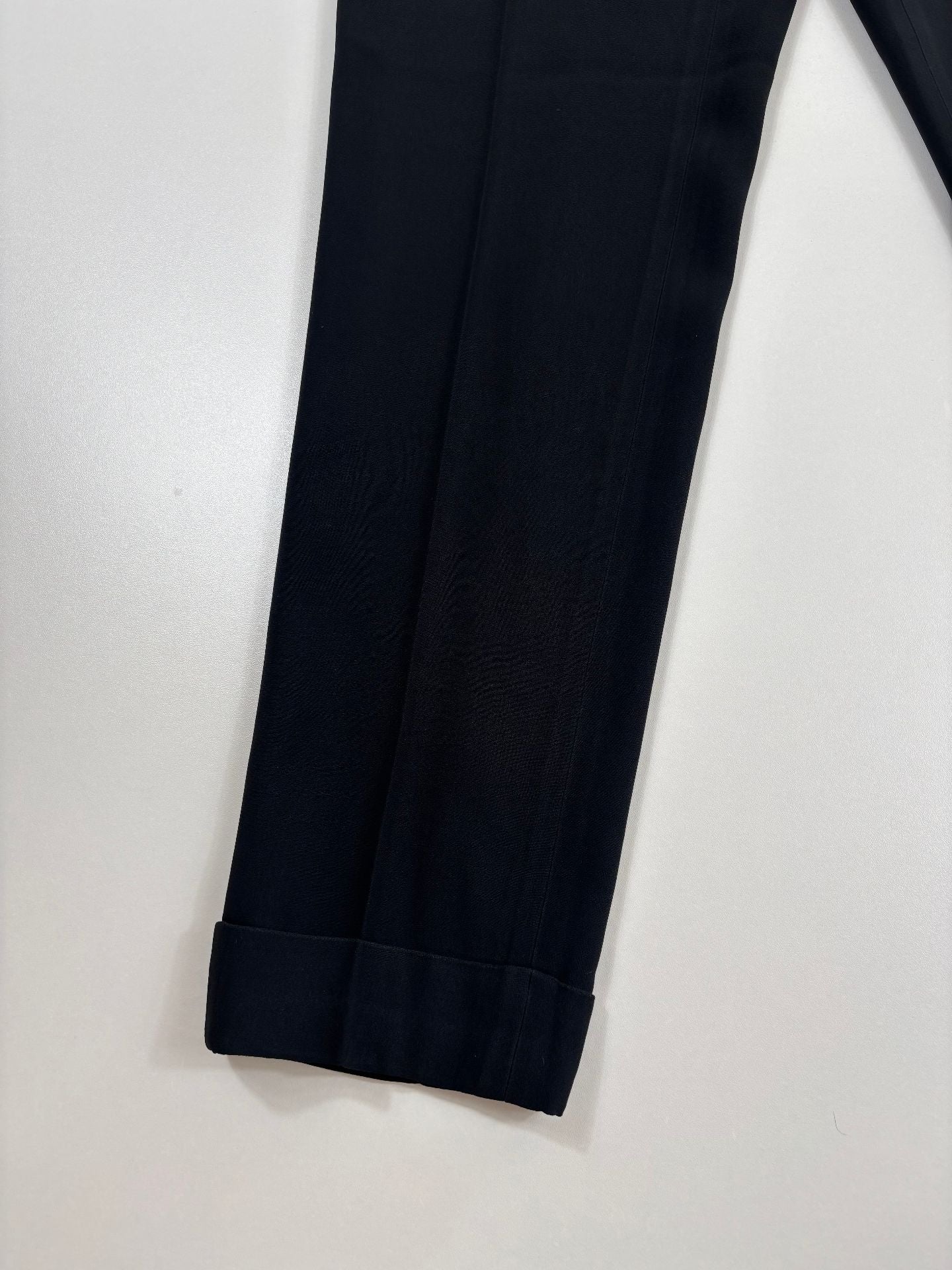 Pantalon Akris noir taille haute coutures apparentes – T.40-3