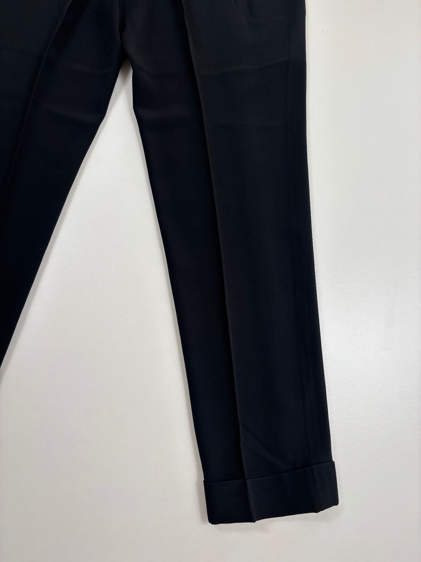 Pantalon Akris noir taille haute coutures apparentes – T.40-8
