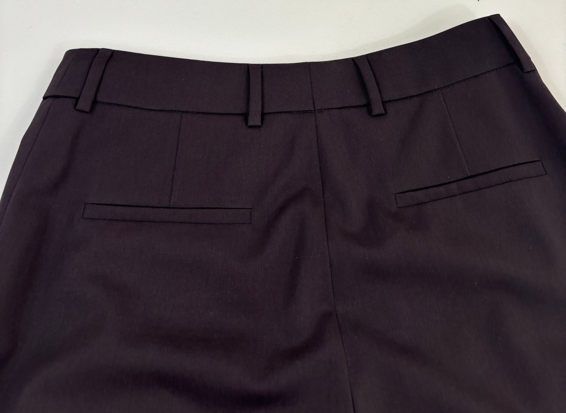 Pantalon Akris Cassie en laine marron coupe palazzo – T.38-11