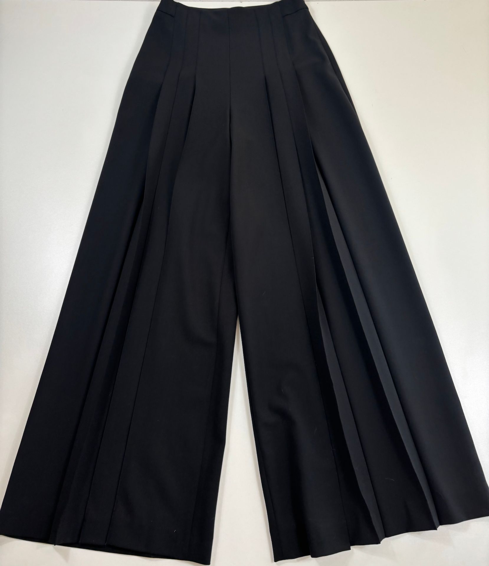 Pantalon Akris Fiorello Palazzo en laine stretch – T.38-2