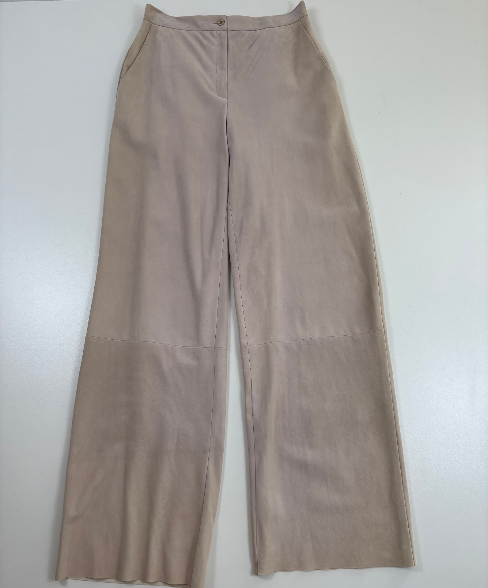 Pantalon Kiton en daim d'agneau beige – T.42-7