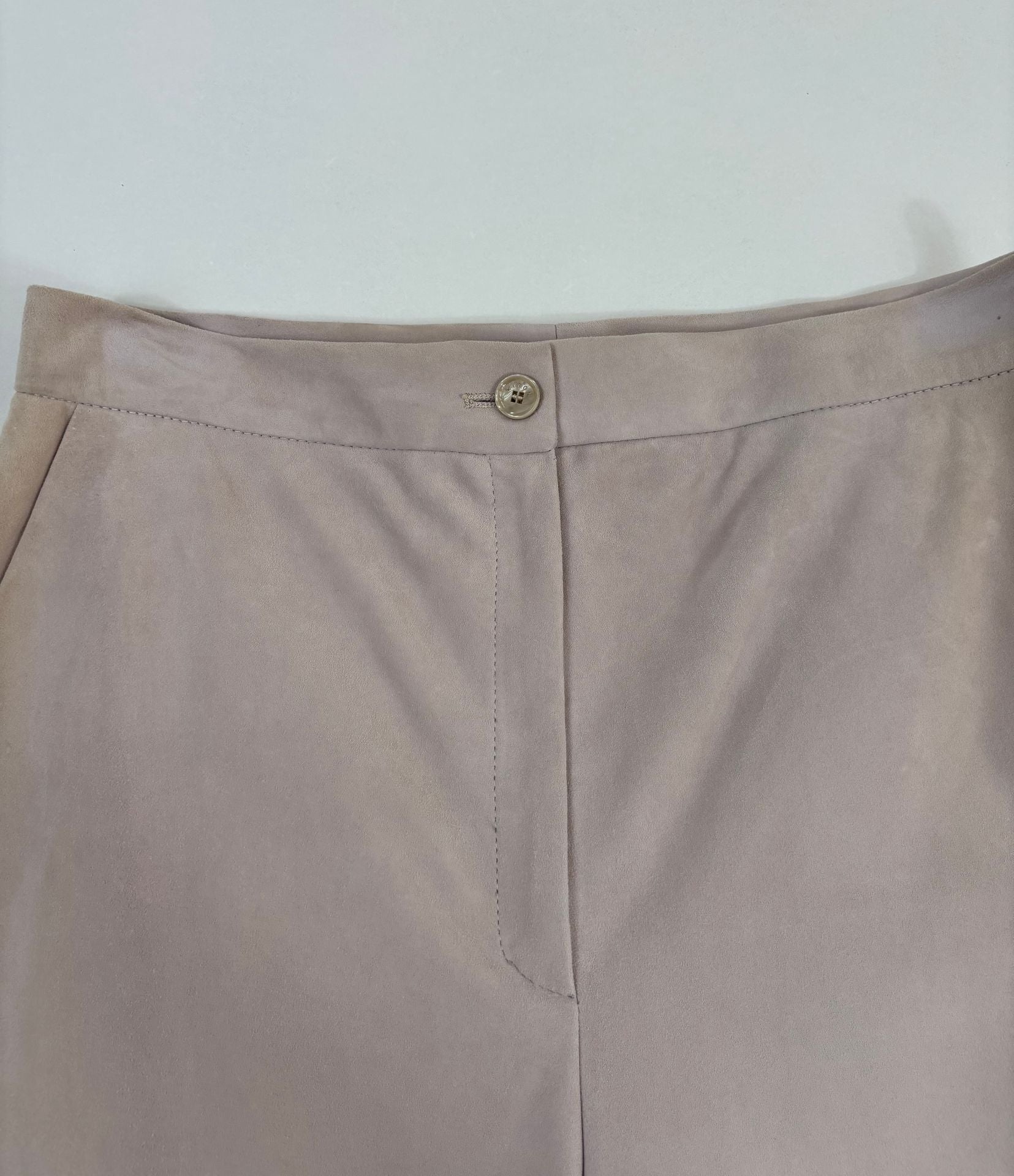 Pantalon Kiton en daim d'agneau beige – T.42-3