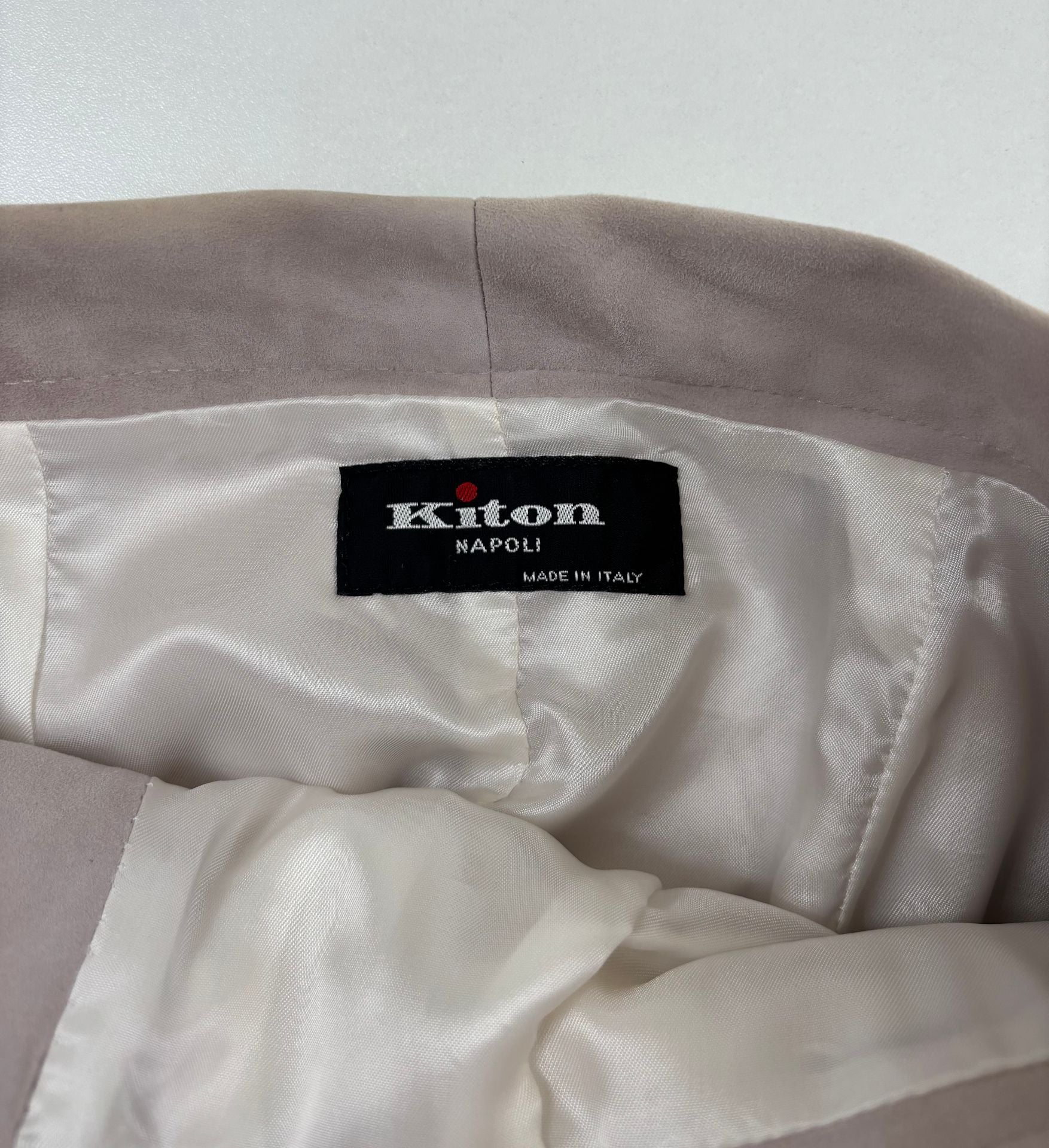 Pantalon Kiton en daim d'agneau beige – T.42-4