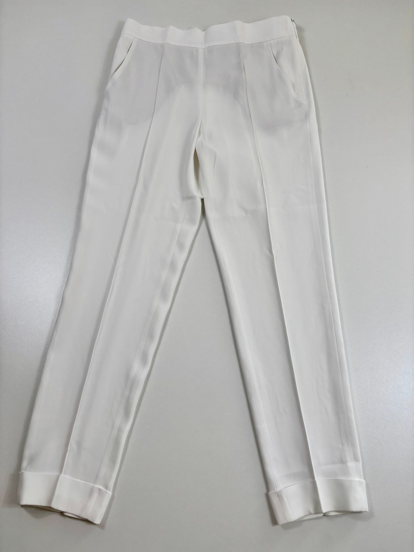 Pantalon Akris Melissa slim stretch Off-White – T.40-6