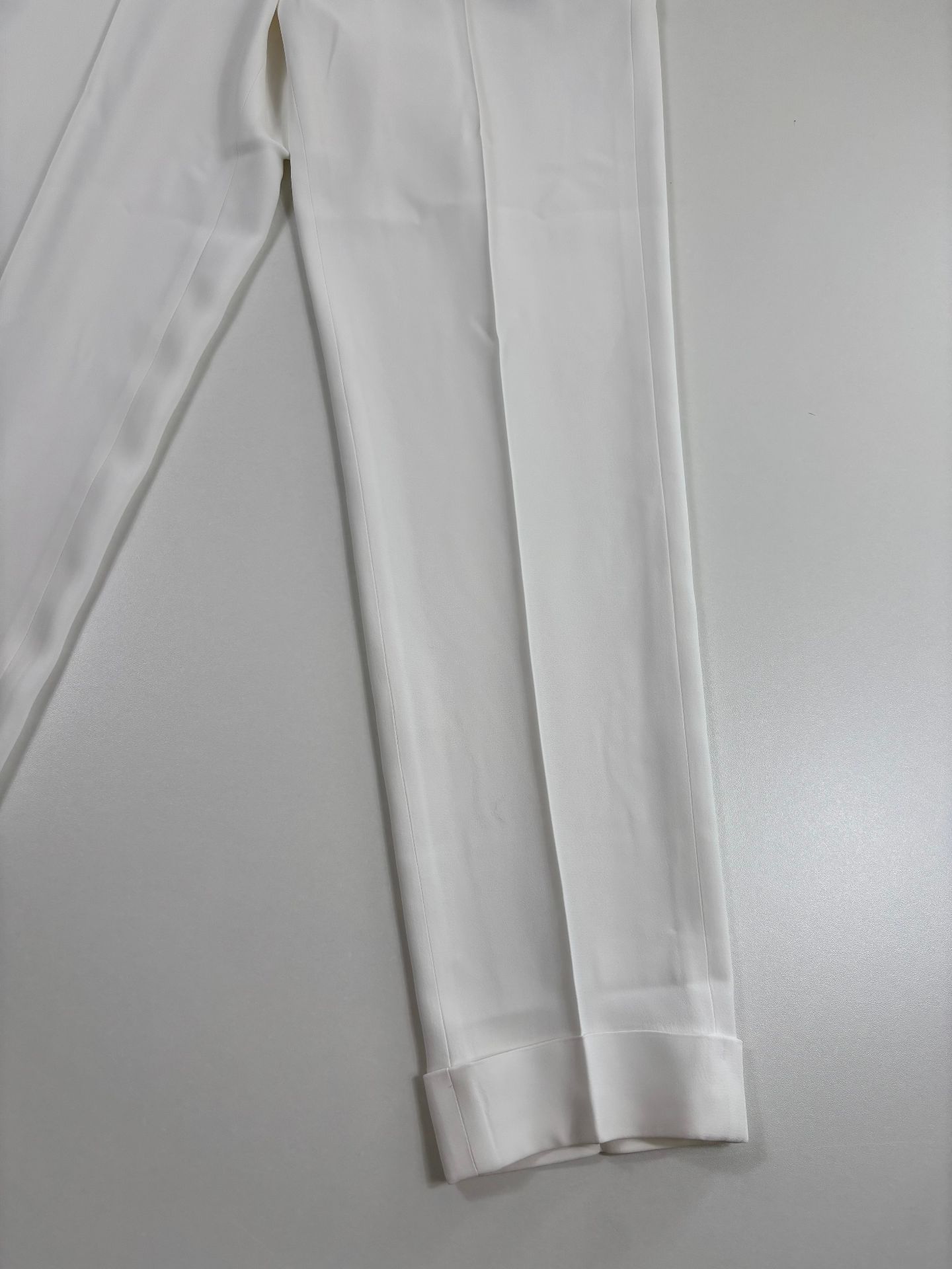 Pantalon Akris Melissa slim stretch Off-White – T.40-2