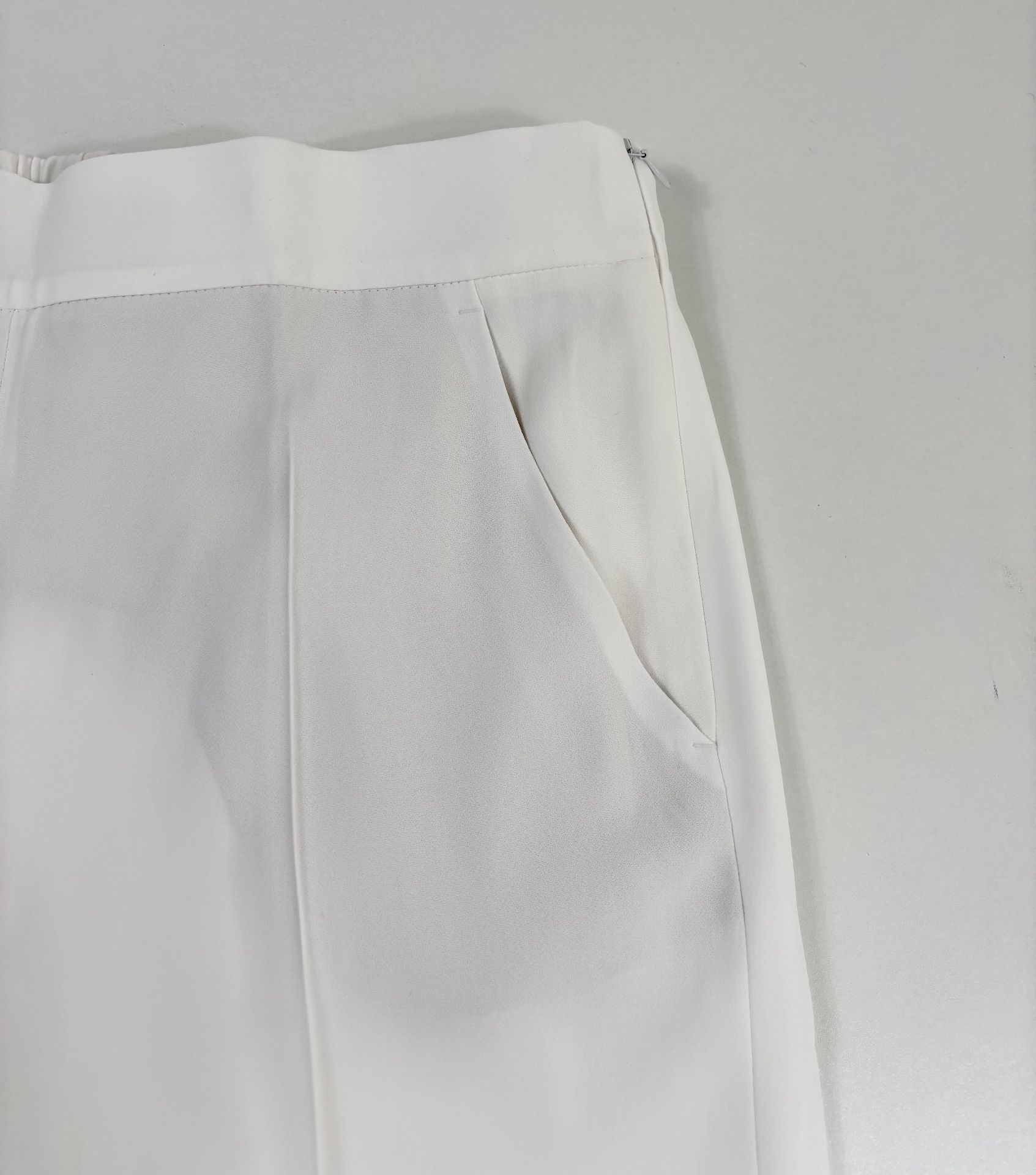 Pantalon Akris Melissa slim stretch Off-White – T.40-3