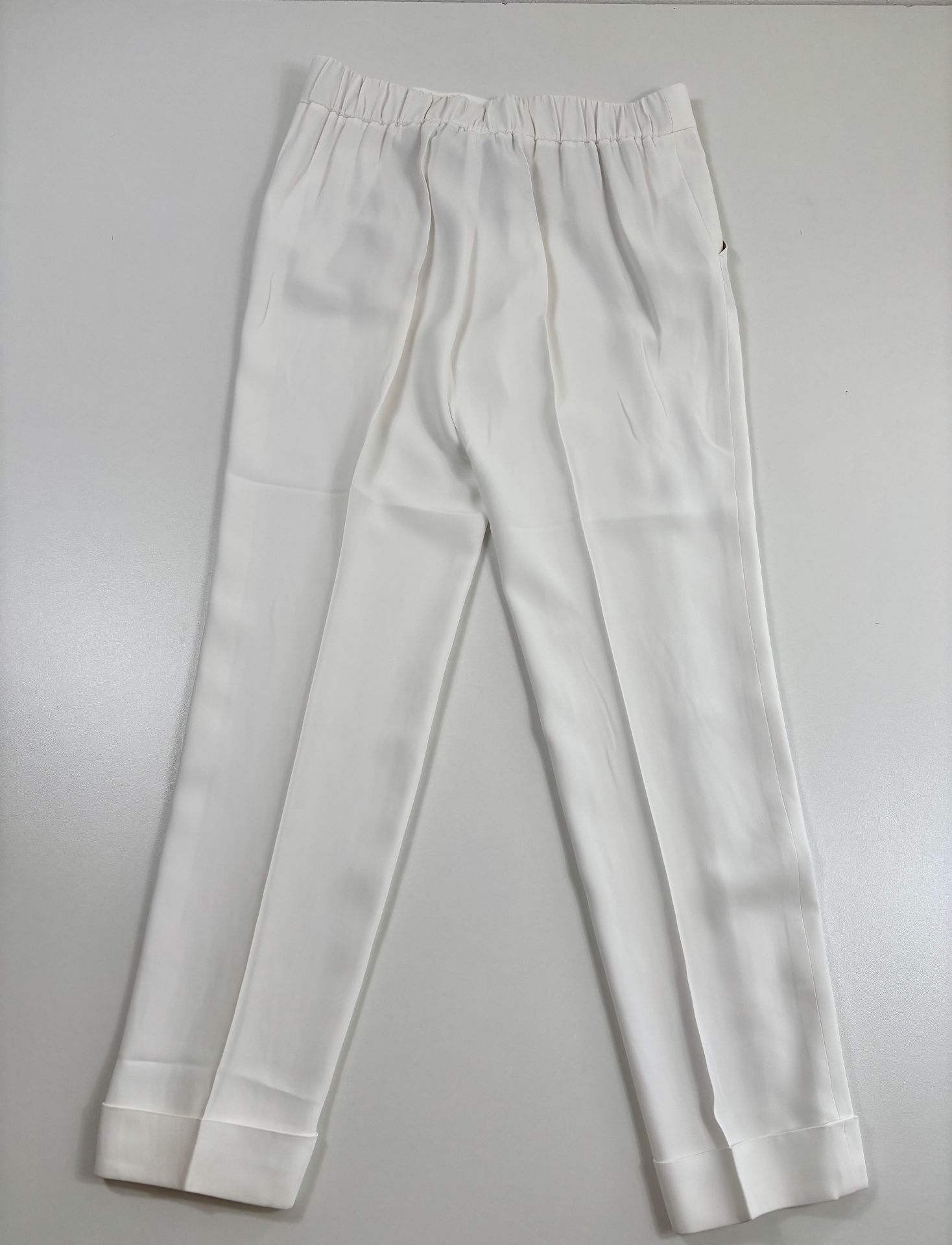 Pantalon Akris Melissa slim stretch Off-White – T.40-7