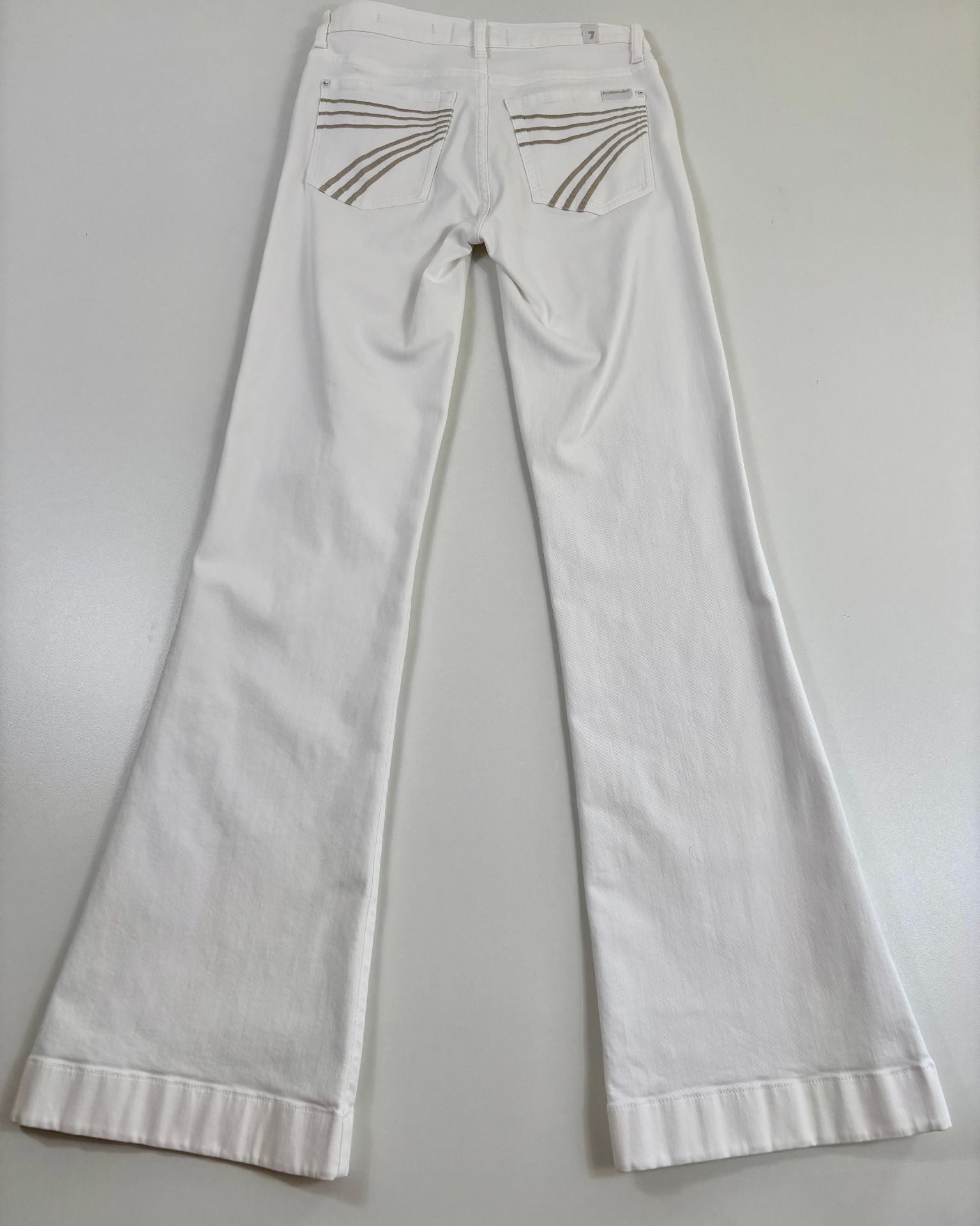 Jean 7 For All Mankind Tailorless bootcut blanc – T.27-5