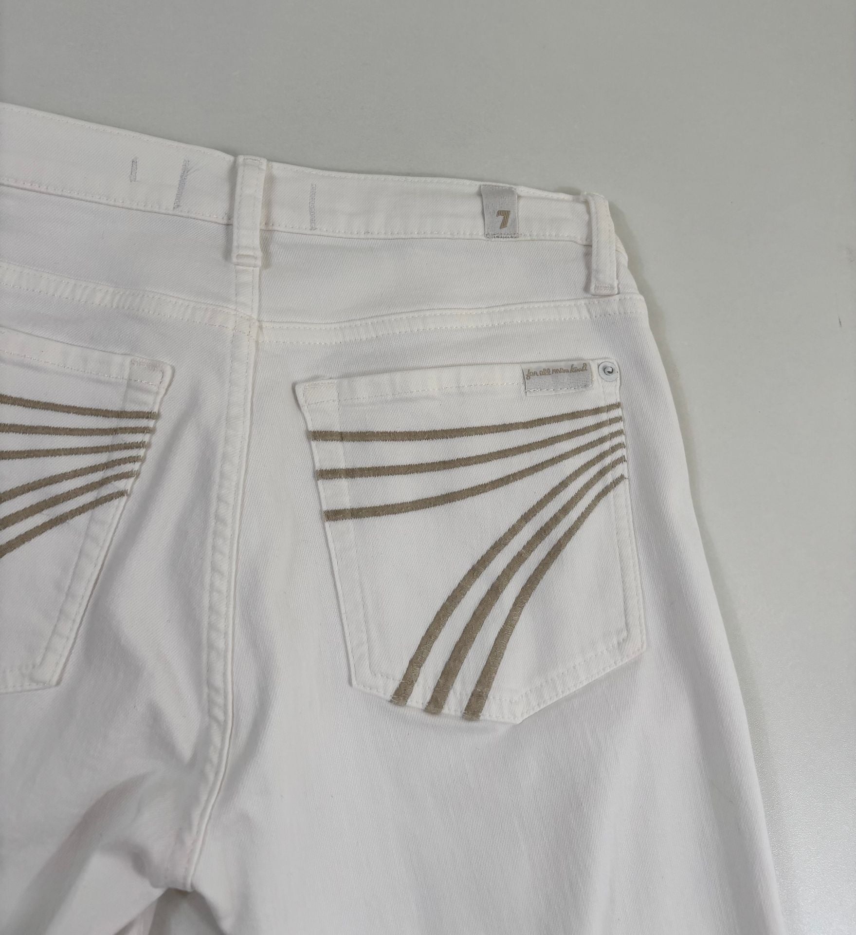 Jean 7 For All Mankind Tailorless bootcut blanc – T.27-7