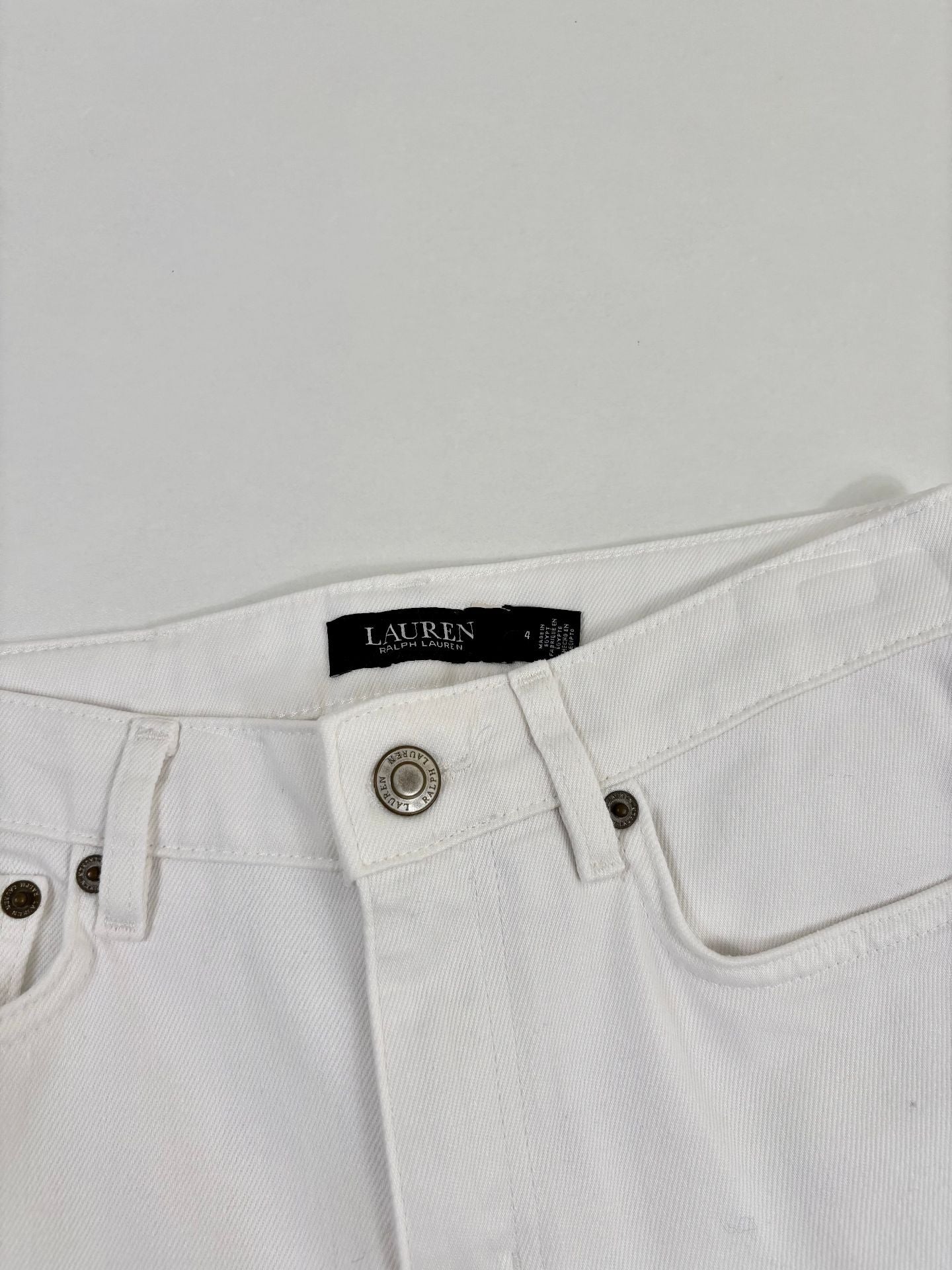 Jean Lauren Ralph Lauren High-Rise Straight blanc – T.36/38-3