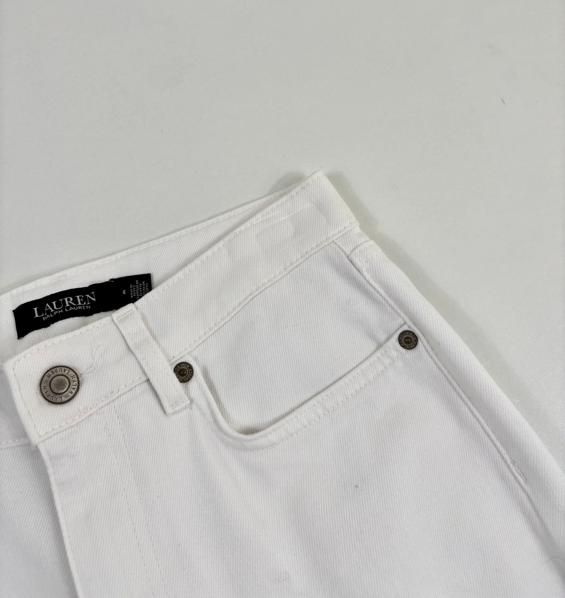 Jean Lauren Ralph Lauren High-Rise Straight blanc – T.36/38-5