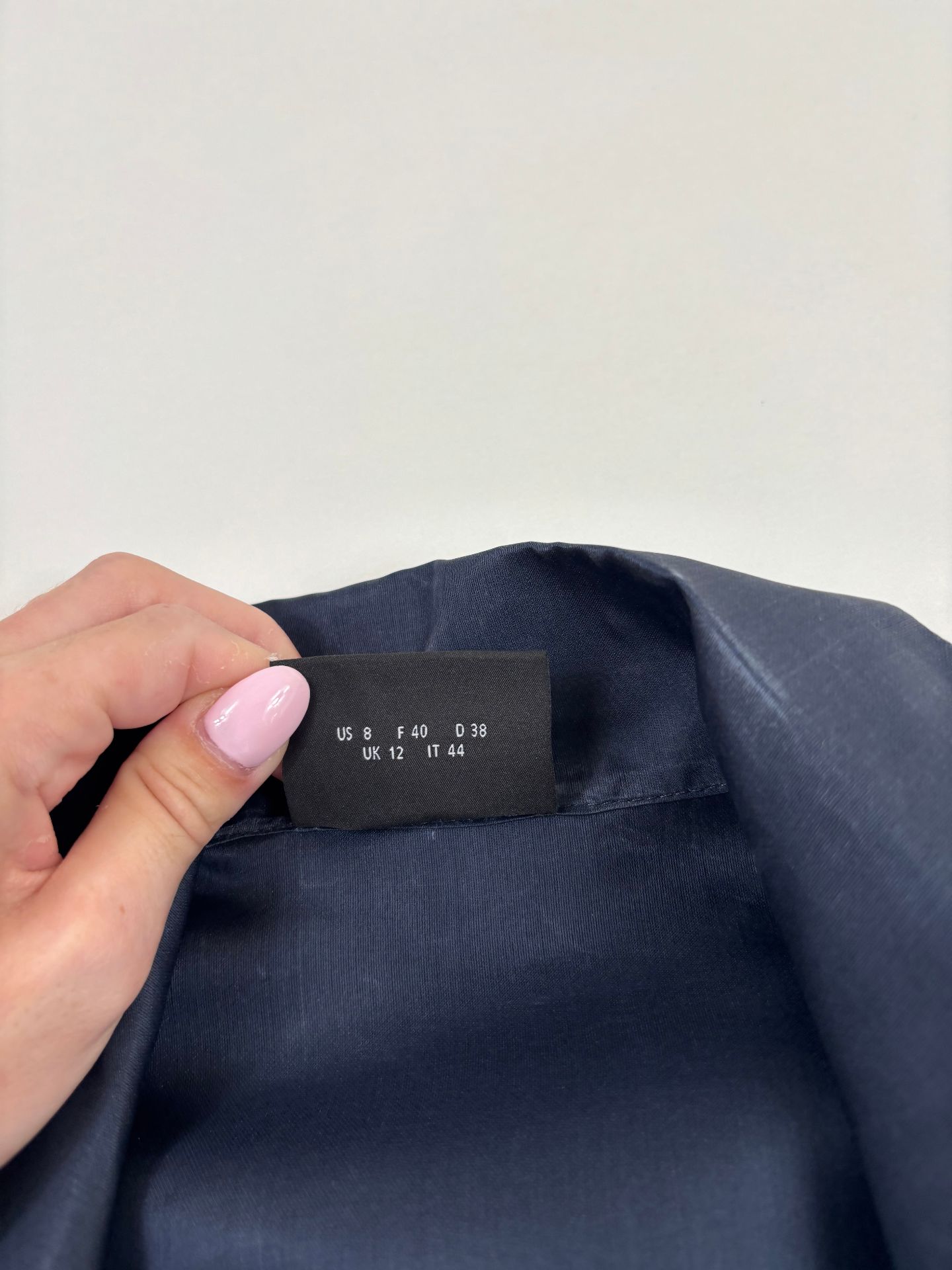Veste Akris Philia en organza de soie marine – T.40-5