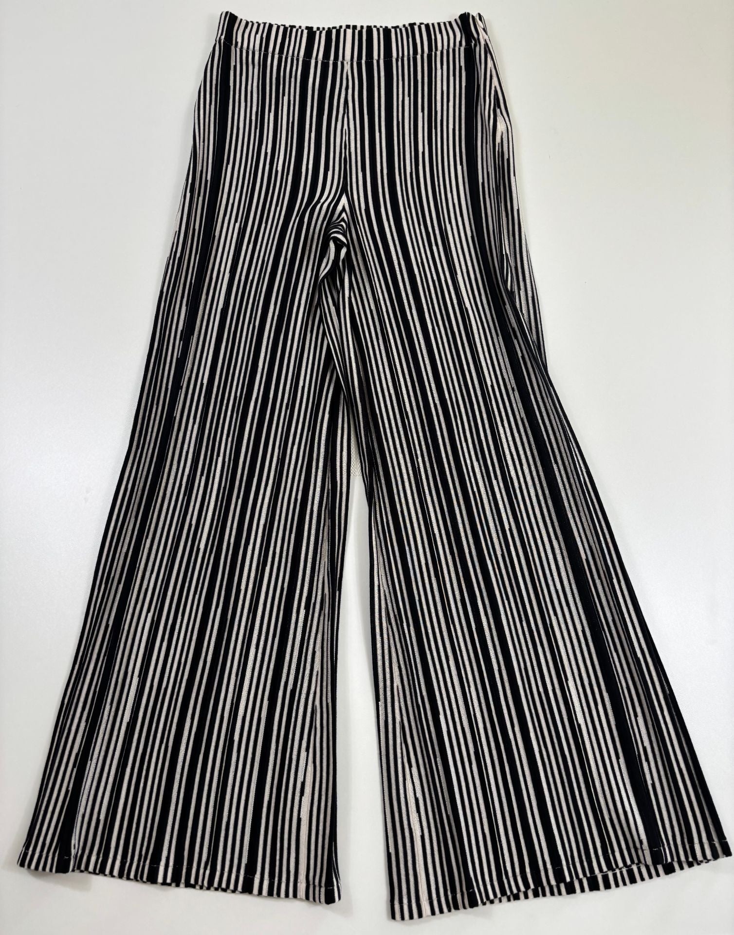 Pantalon palazzo Akris en coton rayé noir & écru – T.38-6