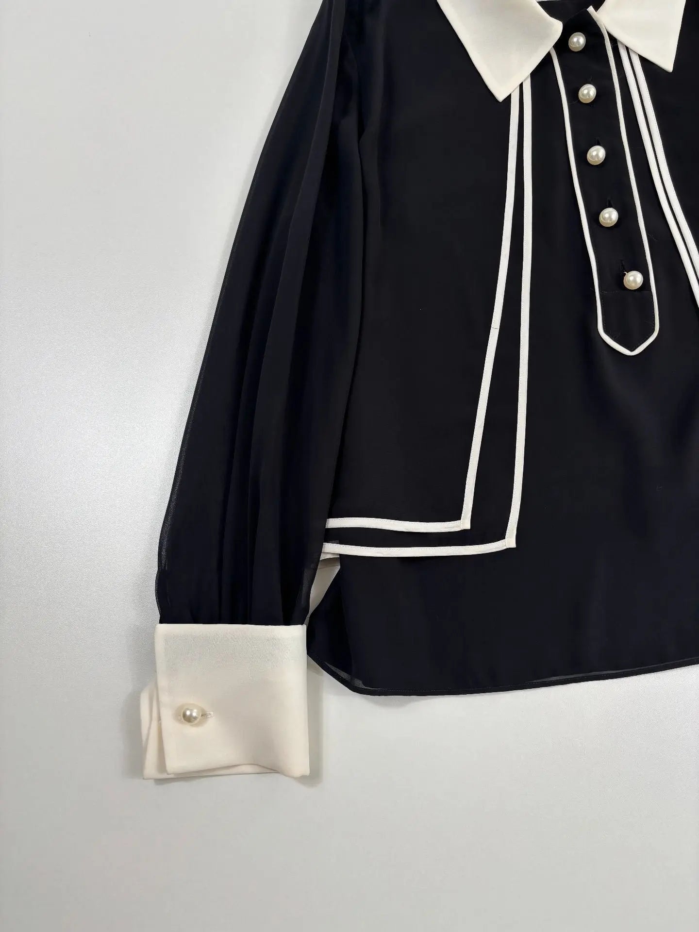 Ensemble Edward Achour Paris en soie noir & blanc – T.40 Edward Achour Paris
