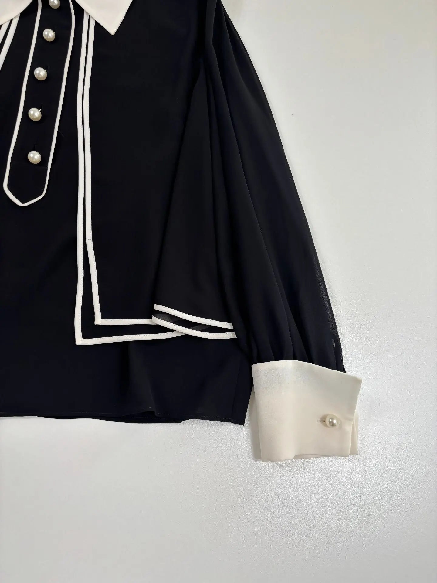 Ensemble Edward Achour Paris en soie noir & blanc – T.40 Edward Achour Paris