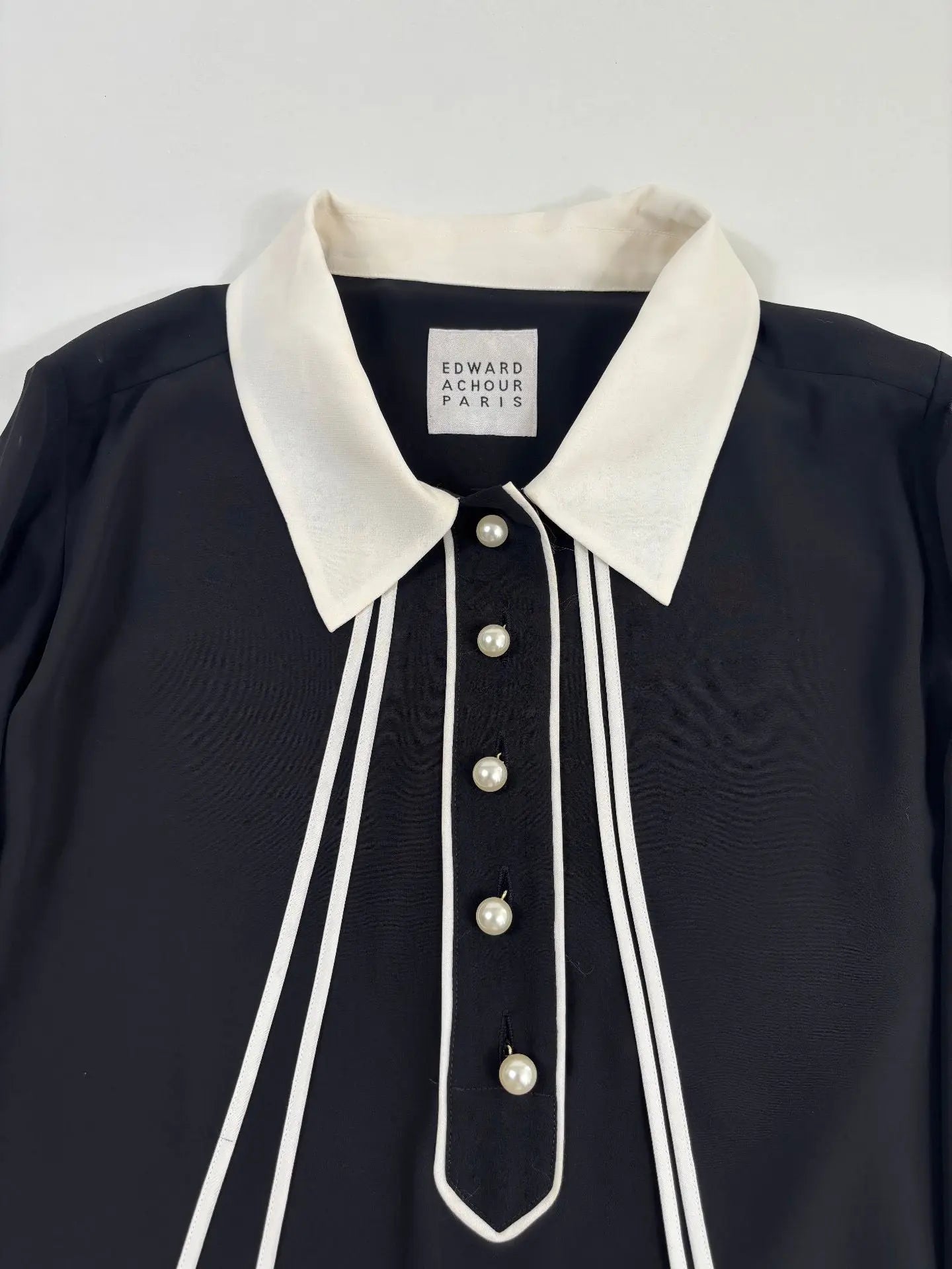 Ensemble Edward Achour Paris en soie noir & blanc – T.40 Edward Achour Paris