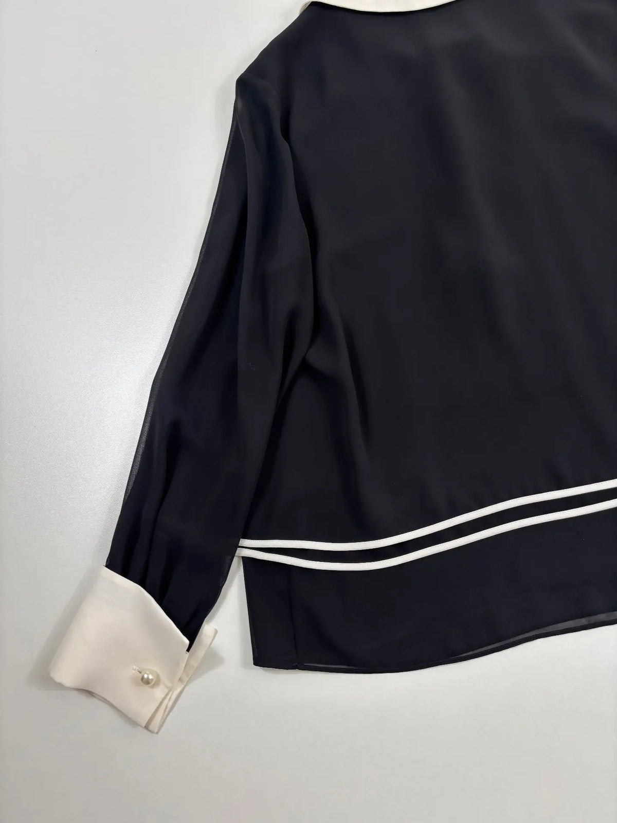 Ensemble Edward Achour Paris en soie noir & blanc – T.40 Edward Achour Paris