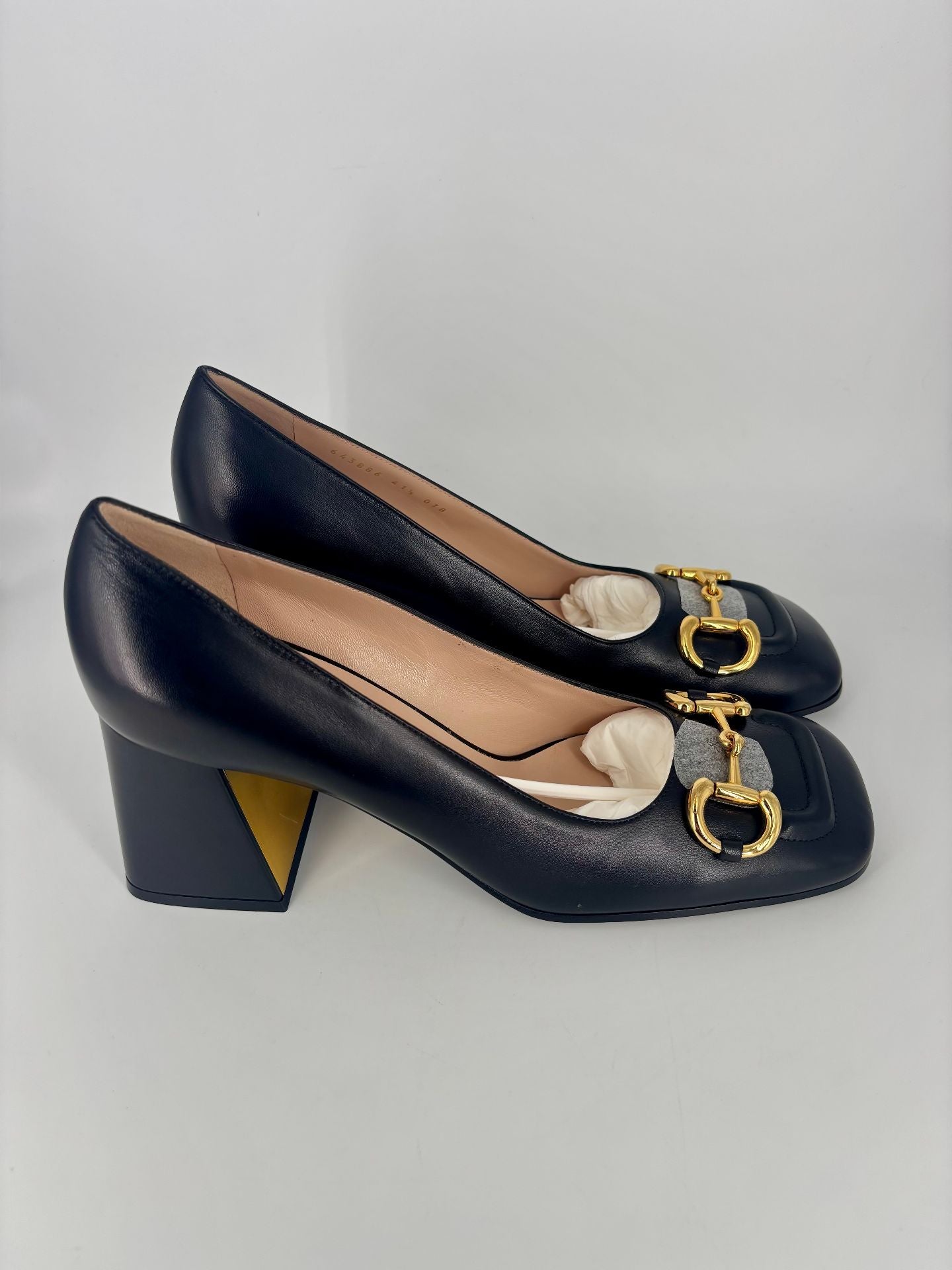 Escarpins slingback Horsebit en cuir noir – Gucci – Taille 41-5