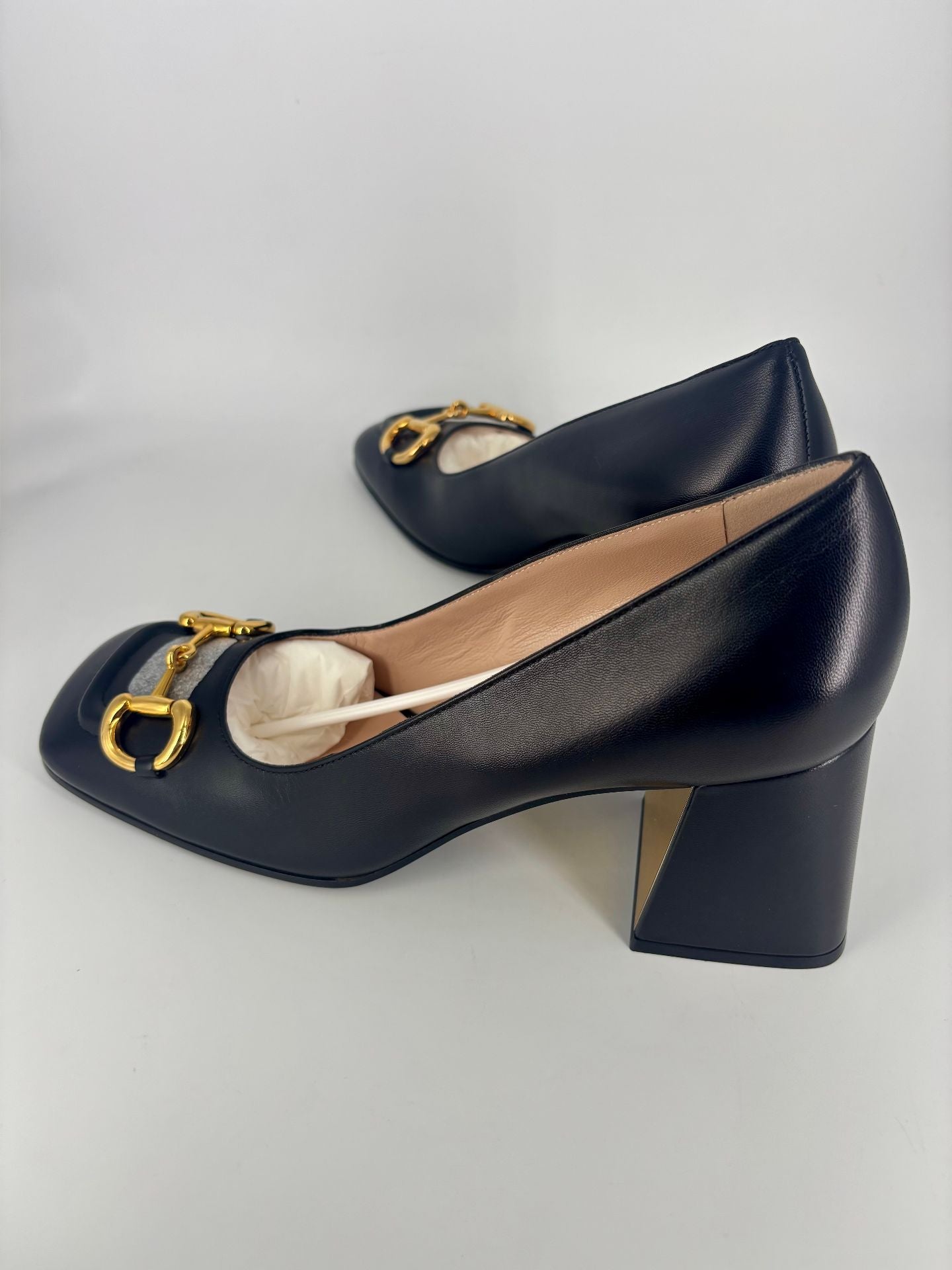 Escarpins slingback Horsebit en cuir noir – Gucci – Taille 41-8