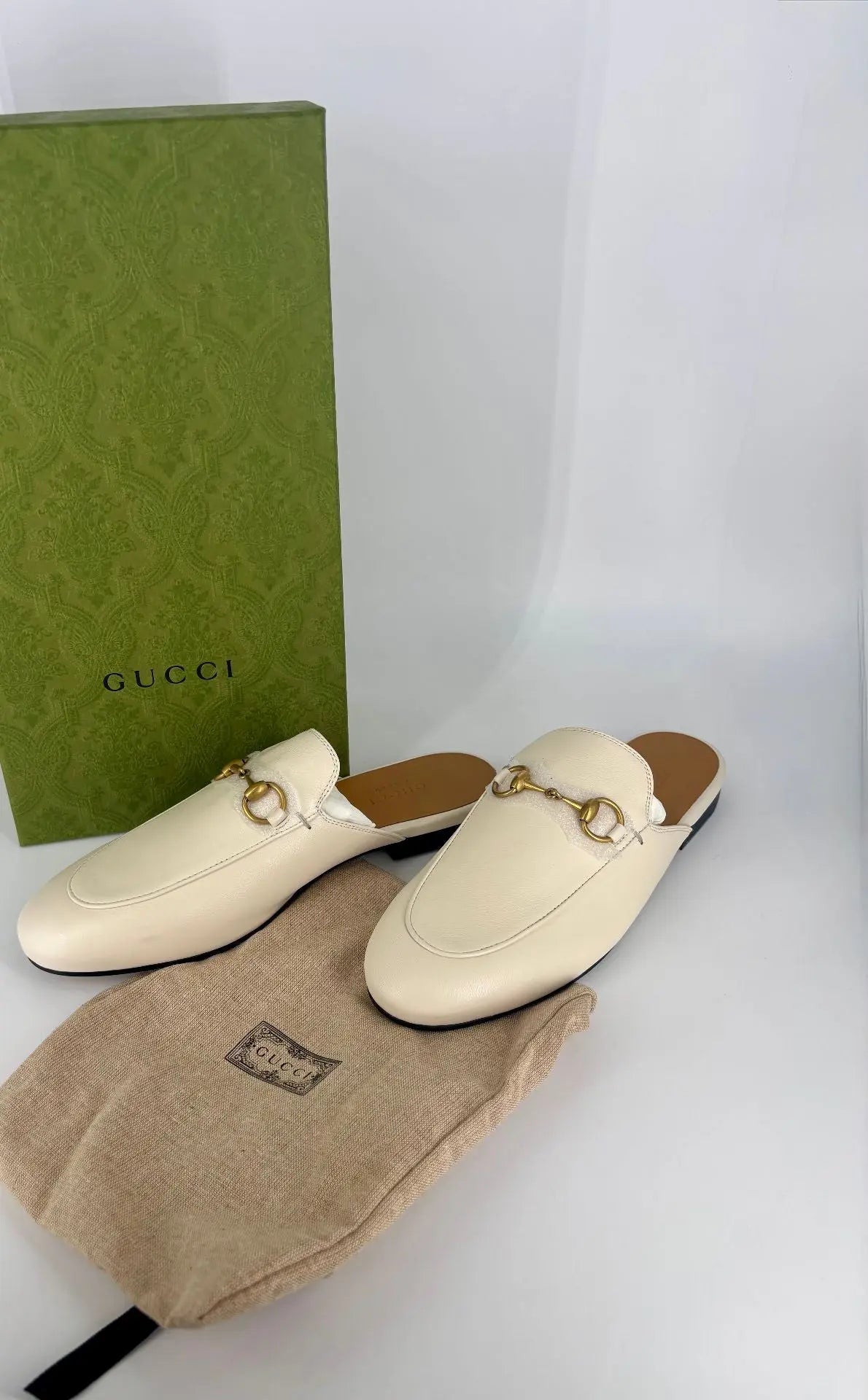 Mules Gucci Princetown en cuir blanc – T.36 Gucci
