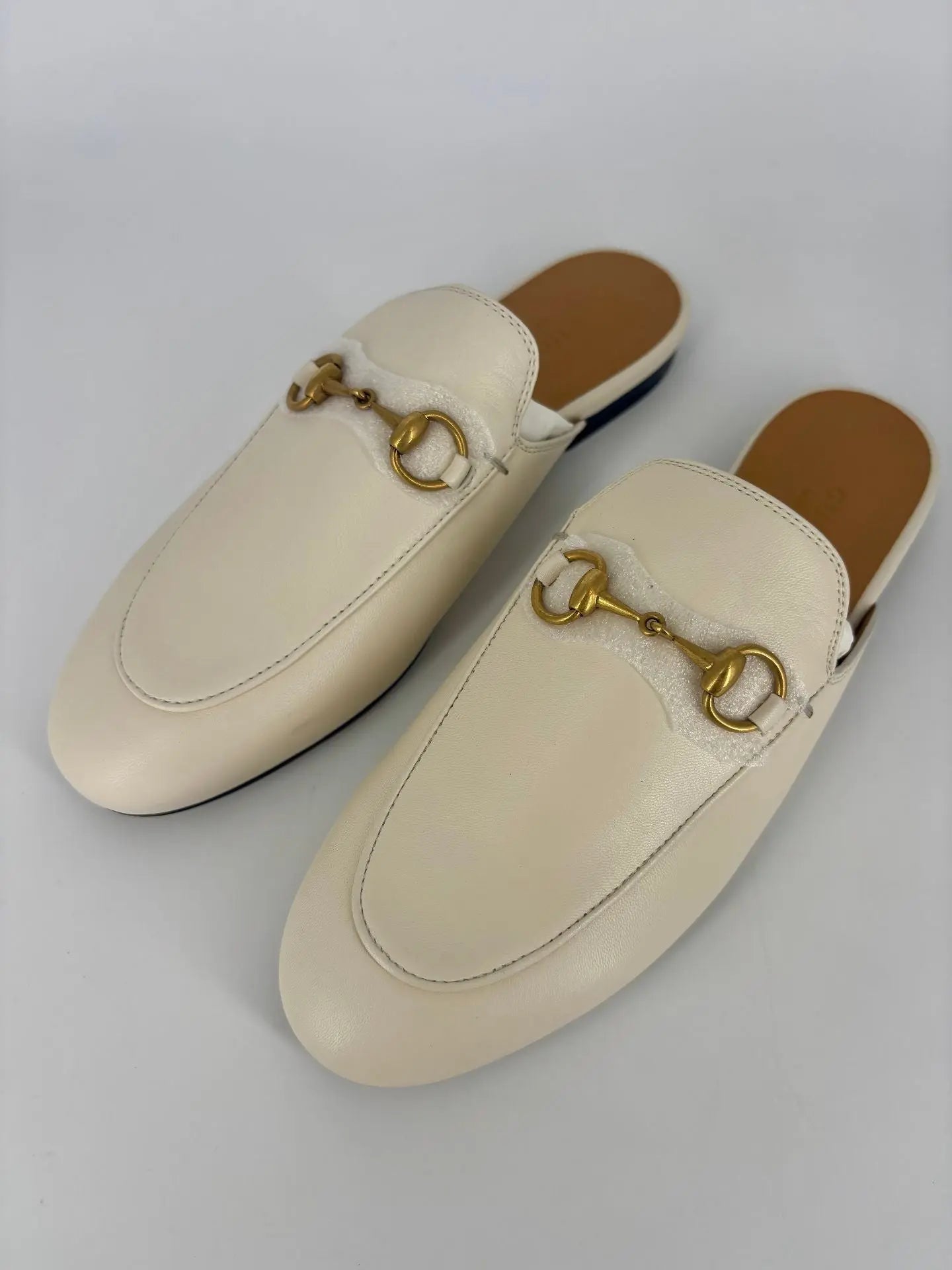 Mules Gucci Princetown en cuir blanc – T.36 Gucci