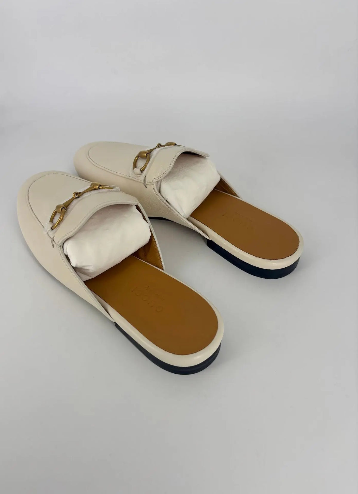 Mules Gucci Princetown en cuir blanc – T.36 Gucci