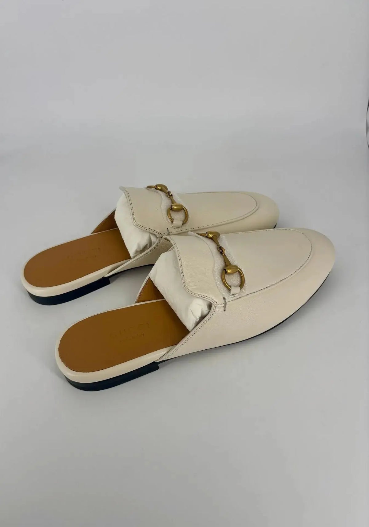 Mules Gucci Princetown en cuir blanc – T.36 Gucci