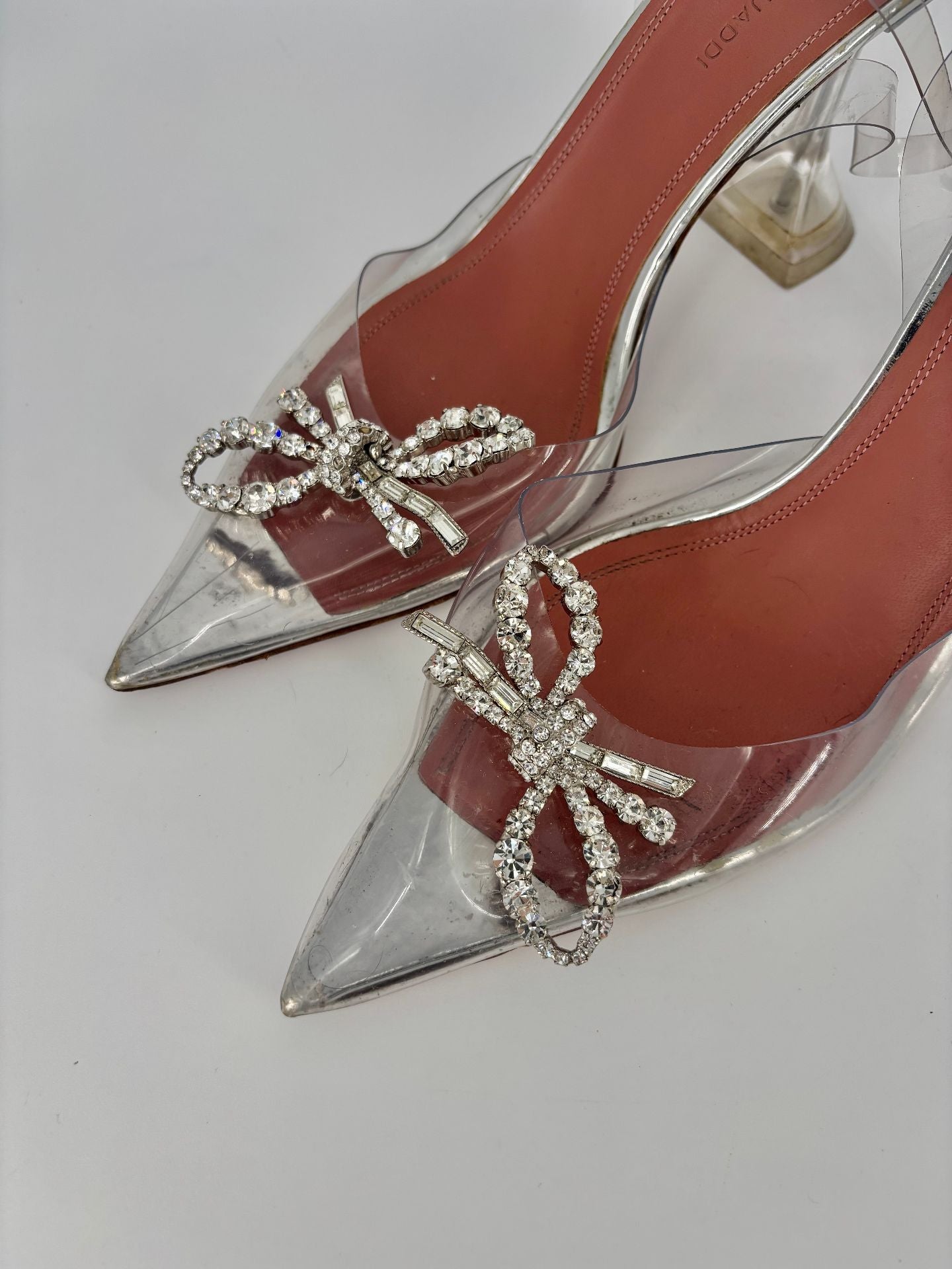 Escarpins PVC transparent & argenté – Amina Muaddi – Taille 39,5-2