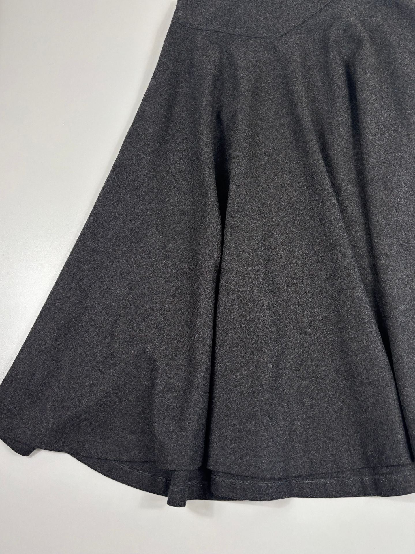 Jupe longue Ralph Lauren Purple Label en laine gris anthracite – T.L-3