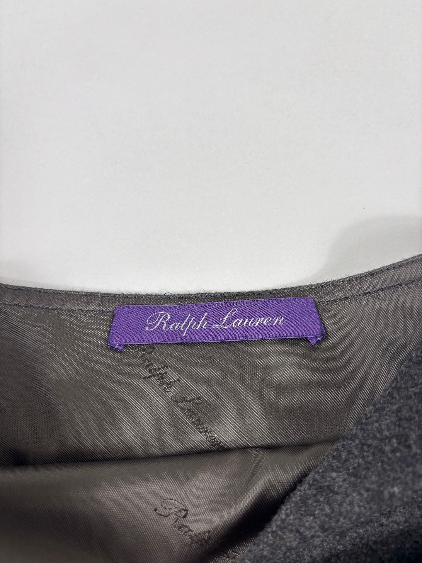 Jupe longue Ralph Lauren Purple Label en laine gris anthracite – T.L-4